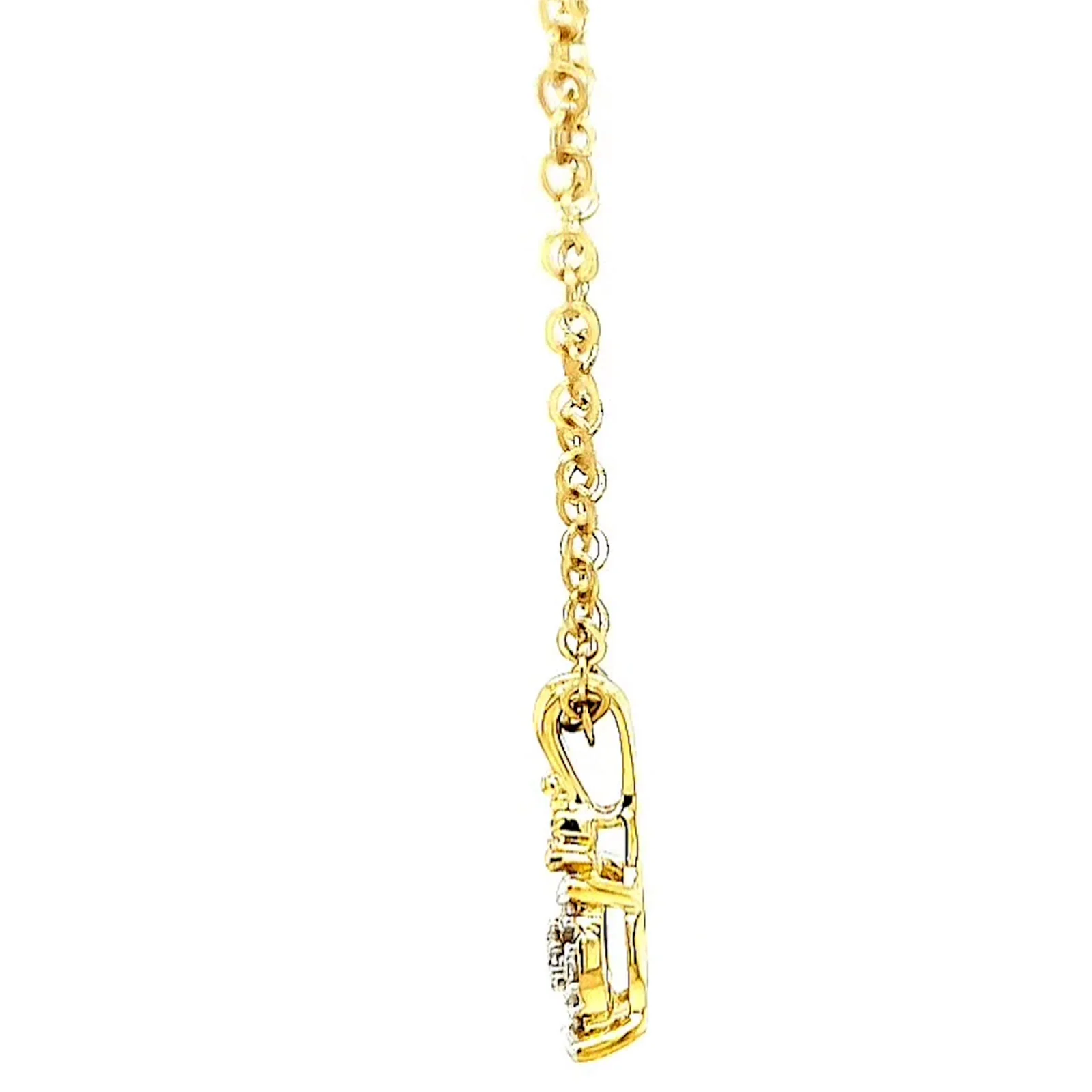 9ct Yellow Gold Round Brilliant Cut 0.10 CARAT tw of Diamonds Pendant - Image 21