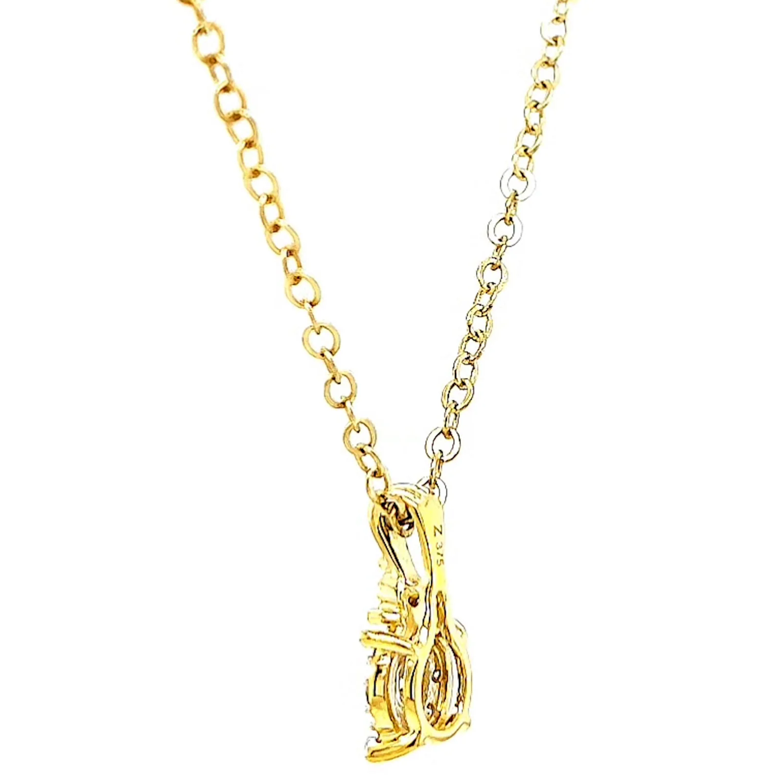 9ct Yellow Gold Round Brilliant Cut 0.10 CARAT tw of Diamonds Pendant - Image 28