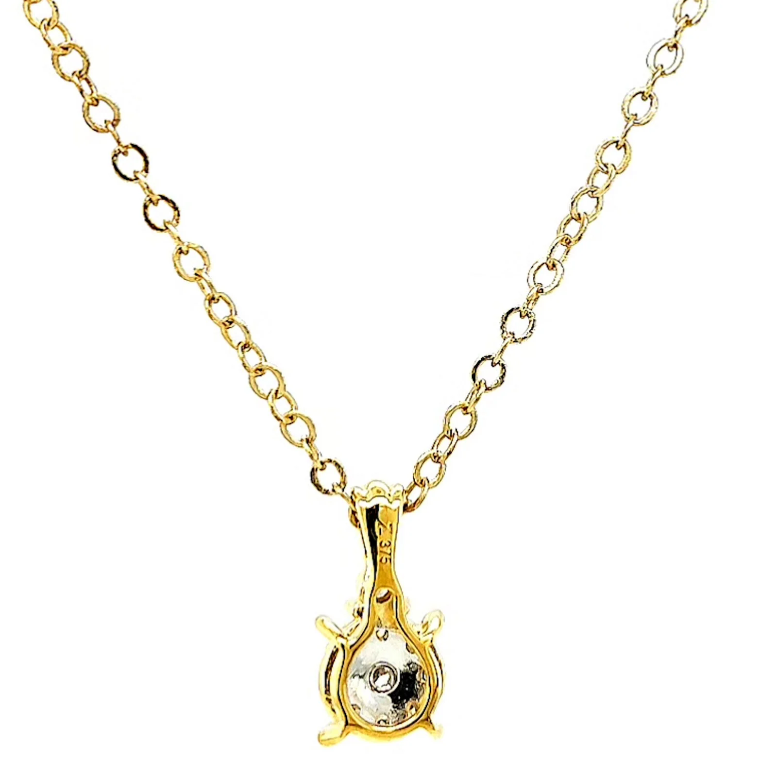 9ct Yellow Gold Round Brilliant Cut 0.10 CARAT tw of Diamonds Pendant - Image 38