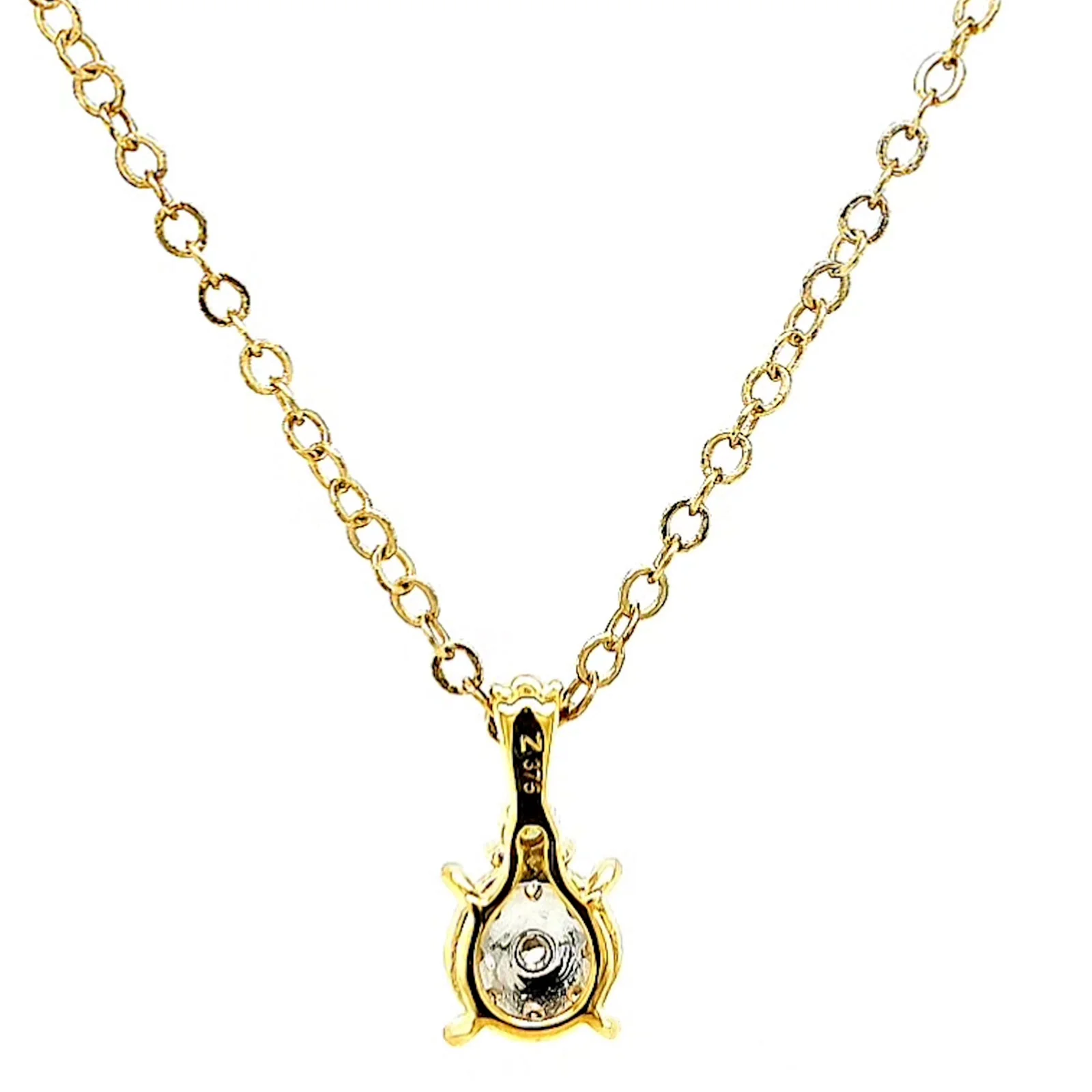 9ct Yellow Gold Round Brilliant Cut 0.10 CARAT tw of Diamonds Pendant - Image 39