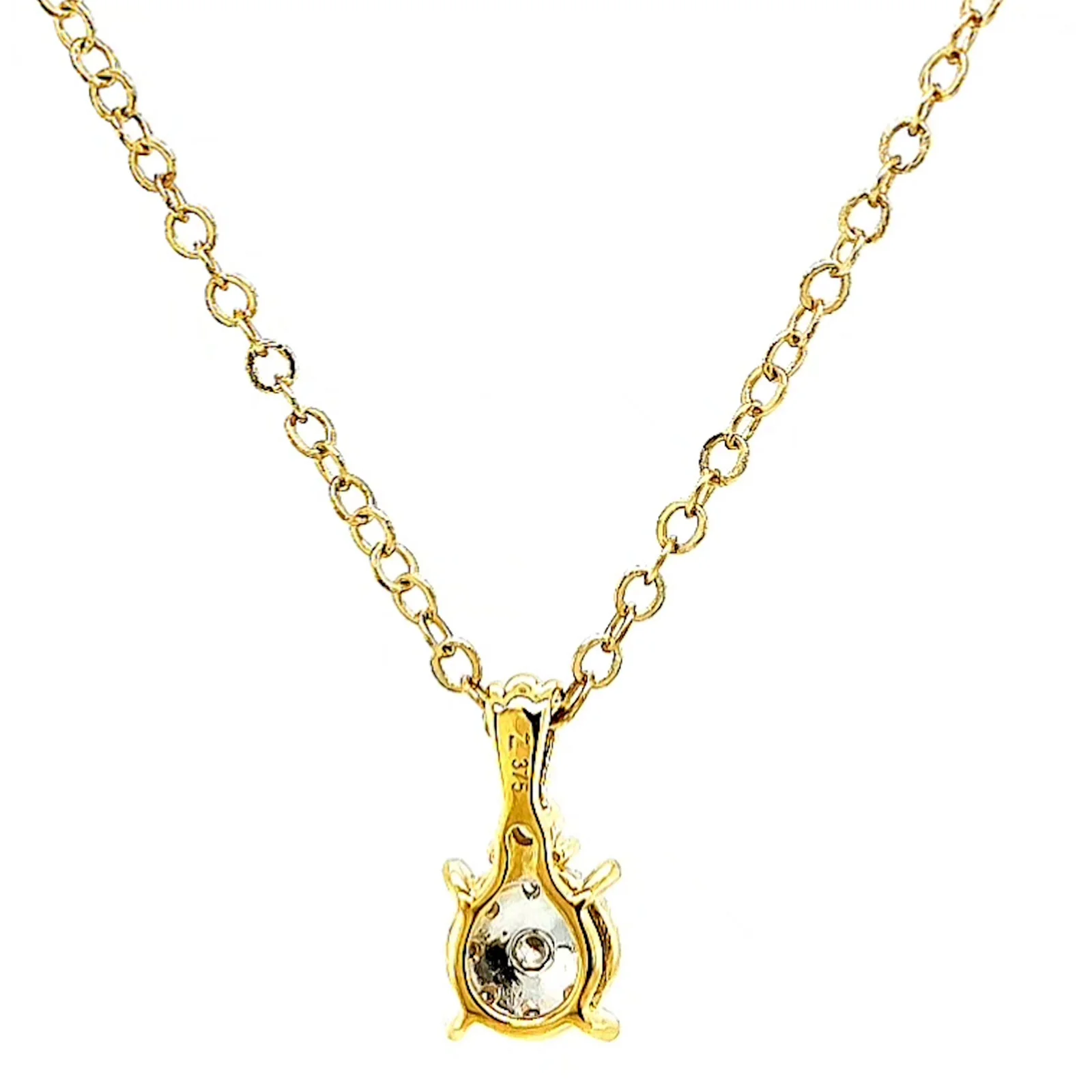 9ct Yellow Gold Round Brilliant Cut 0.10 CARAT tw of Diamonds Pendant - Image 41