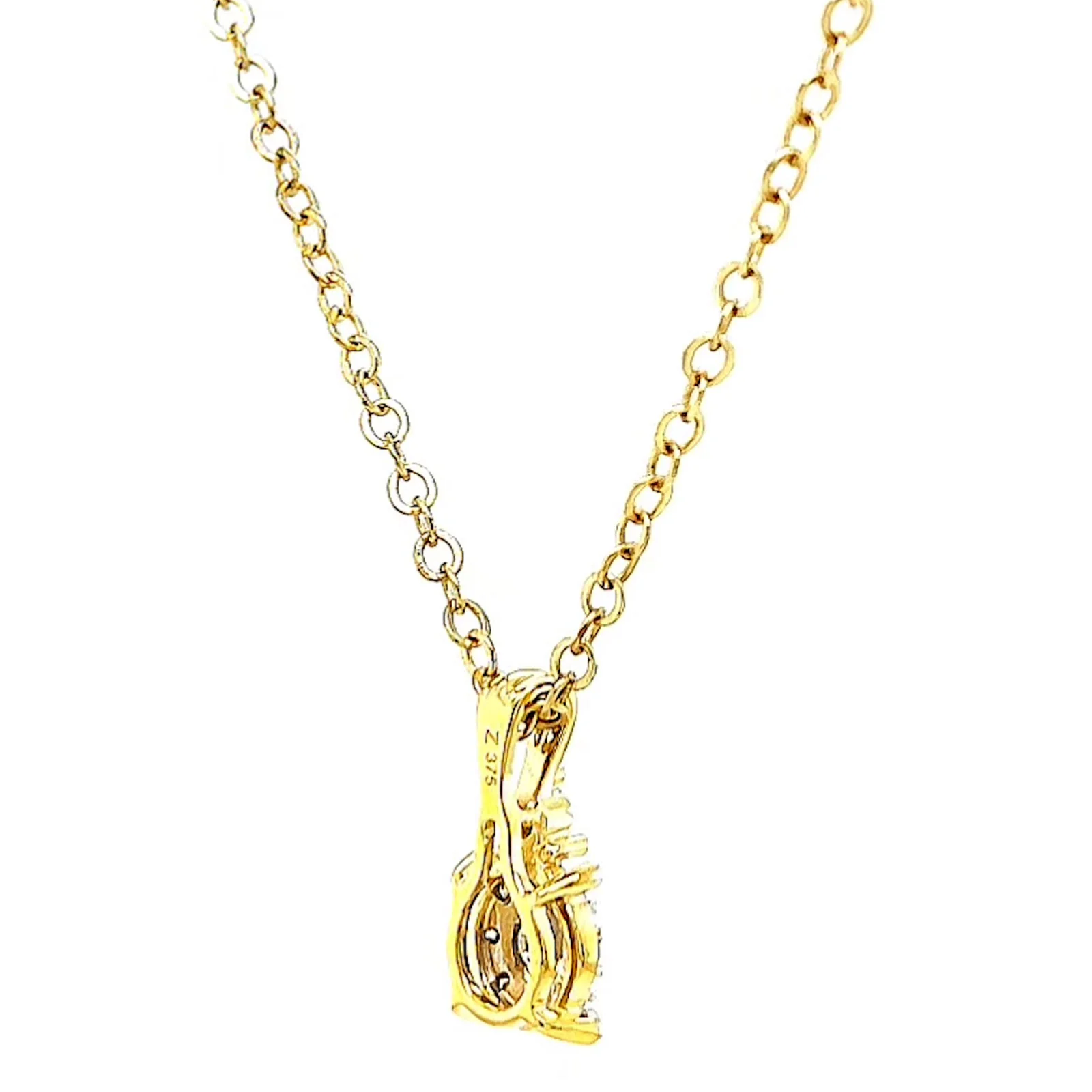 9ct Yellow Gold Round Brilliant Cut 0.10 CARAT tw of Diamonds Pendant - Image 49