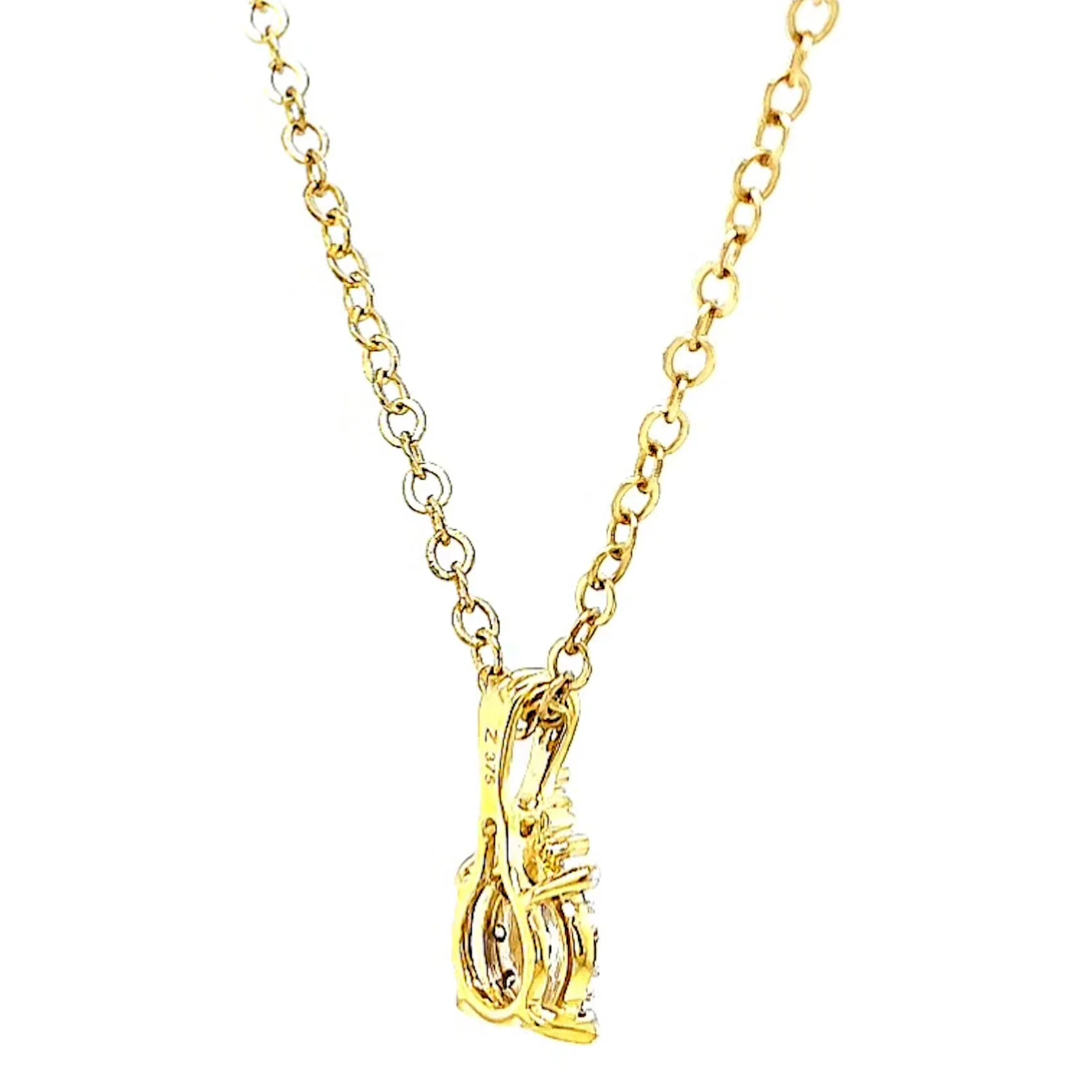 9ct Yellow Gold Round Brilliant Cut 0.10 CARAT tw of Diamonds Pendant - Image 50