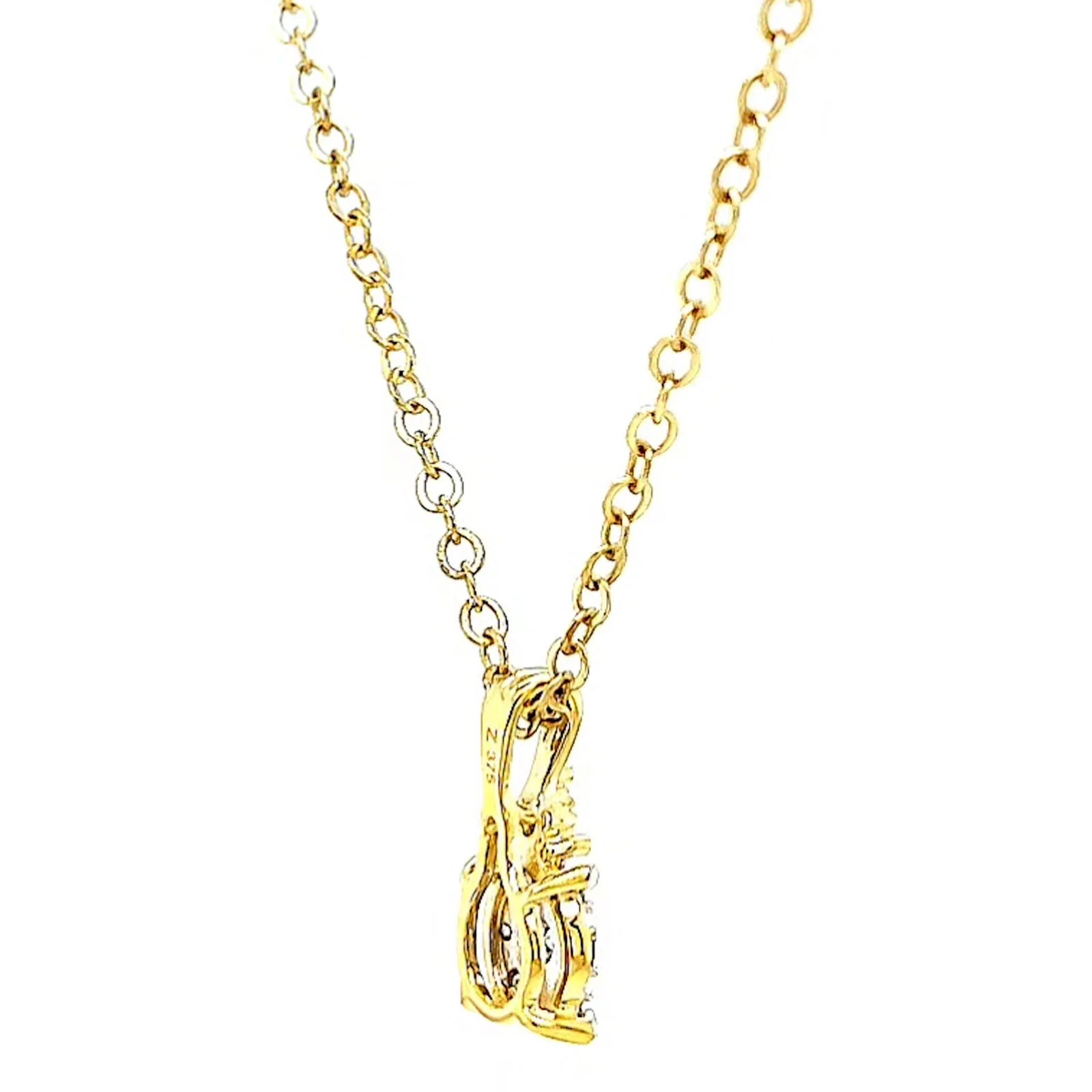 9ct Yellow Gold Round Brilliant Cut 0.10 CARAT tw of Diamonds Pendant - Image 51