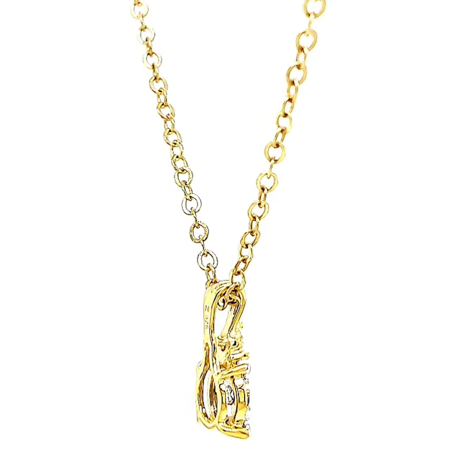 9ct Yellow Gold Round Brilliant Cut 0.10 CARAT tw of Diamonds Pendant - Image 52