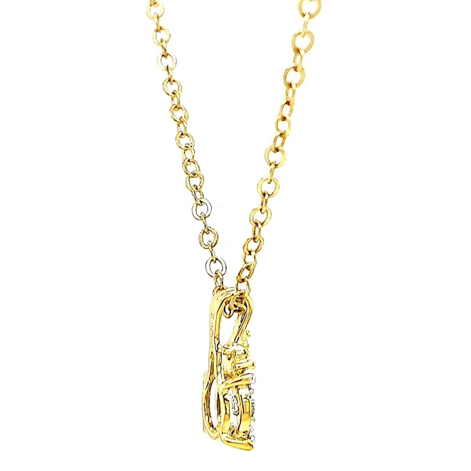 9ct Yellow Gold Round Brilliant Cut 0.10 CARAT tw of Diamonds Pendant - Image 53