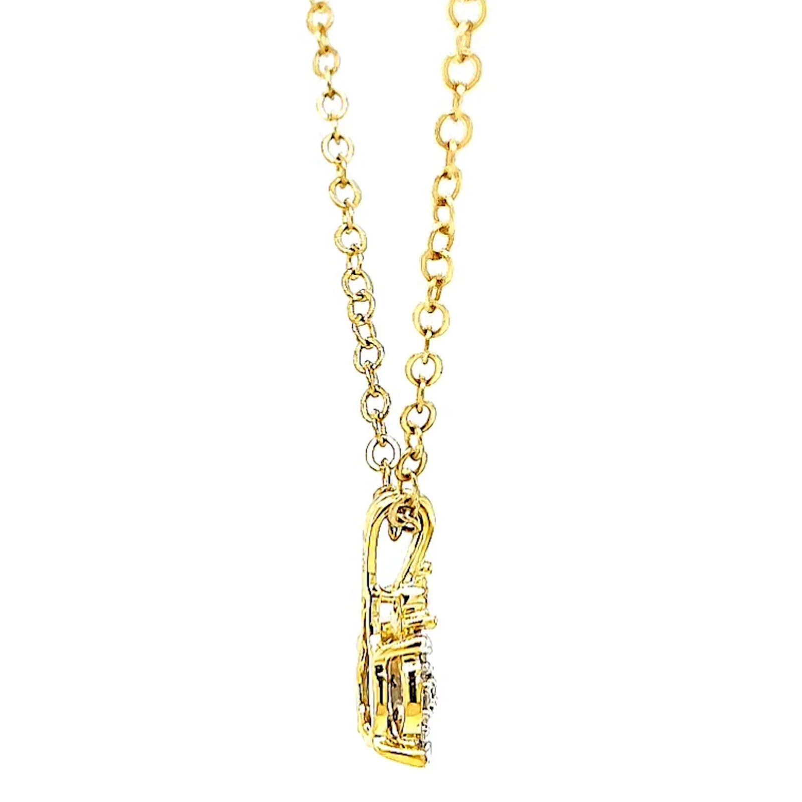 9ct Yellow Gold Round Brilliant Cut 0.10 CARAT tw of Diamonds Pendant - Image 55