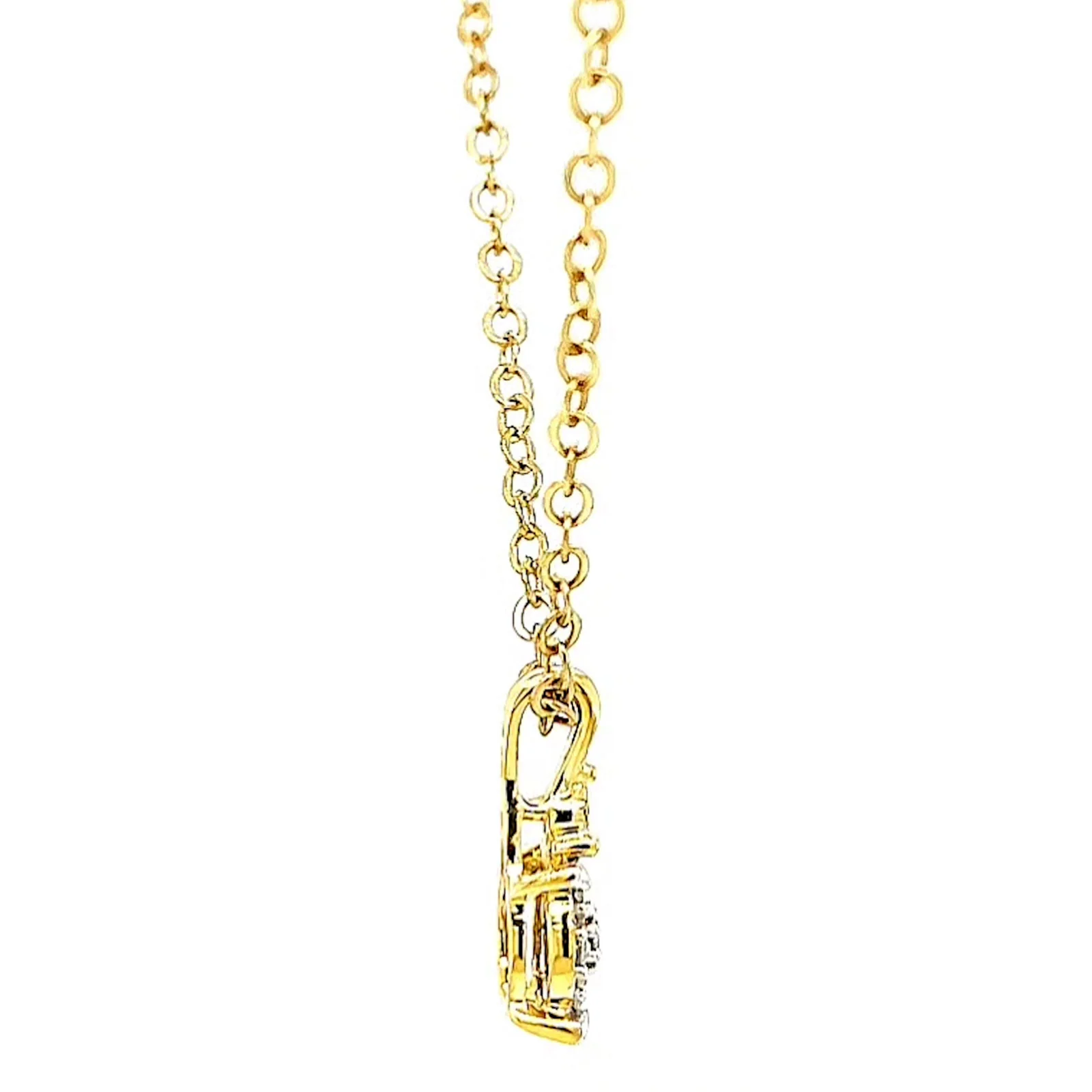 9ct Yellow Gold Round Brilliant Cut 0.10 CARAT tw of Diamonds Pendant - Image 56
