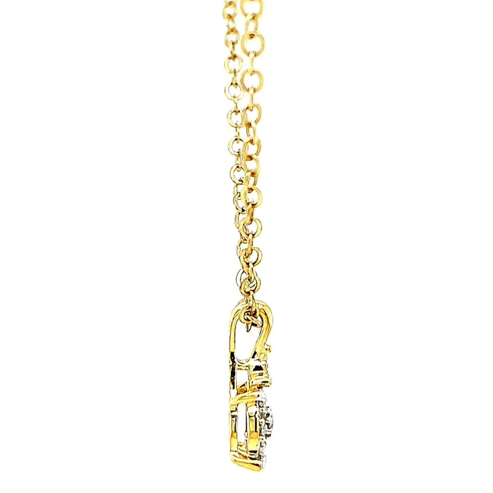 9ct Yellow Gold Round Brilliant Cut 0.10 CARAT tw of Diamonds Pendant - Image 57