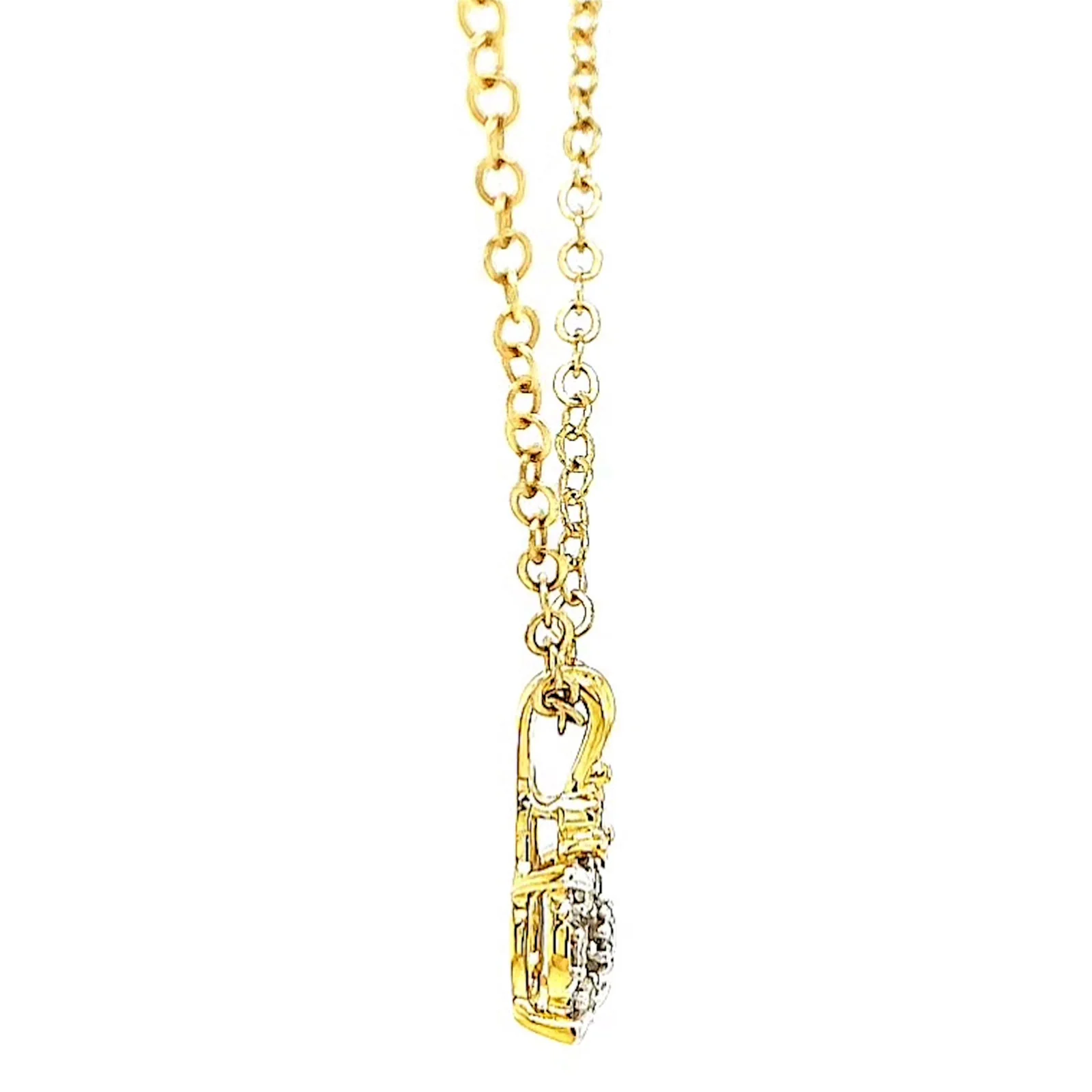 9ct Yellow Gold Round Brilliant Cut 0.10 CARAT tw of Diamonds Pendant - Image 59