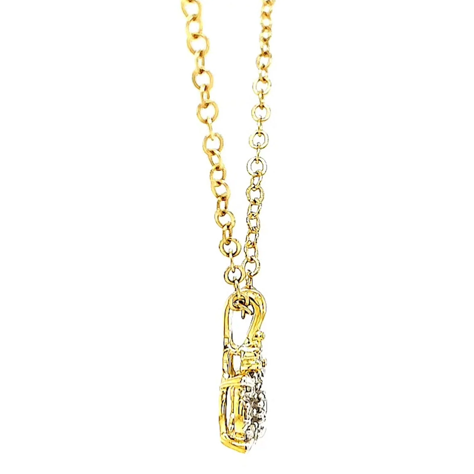 9ct Yellow Gold Round Brilliant Cut 0.10 CARAT tw of Diamonds Pendant - Image 60