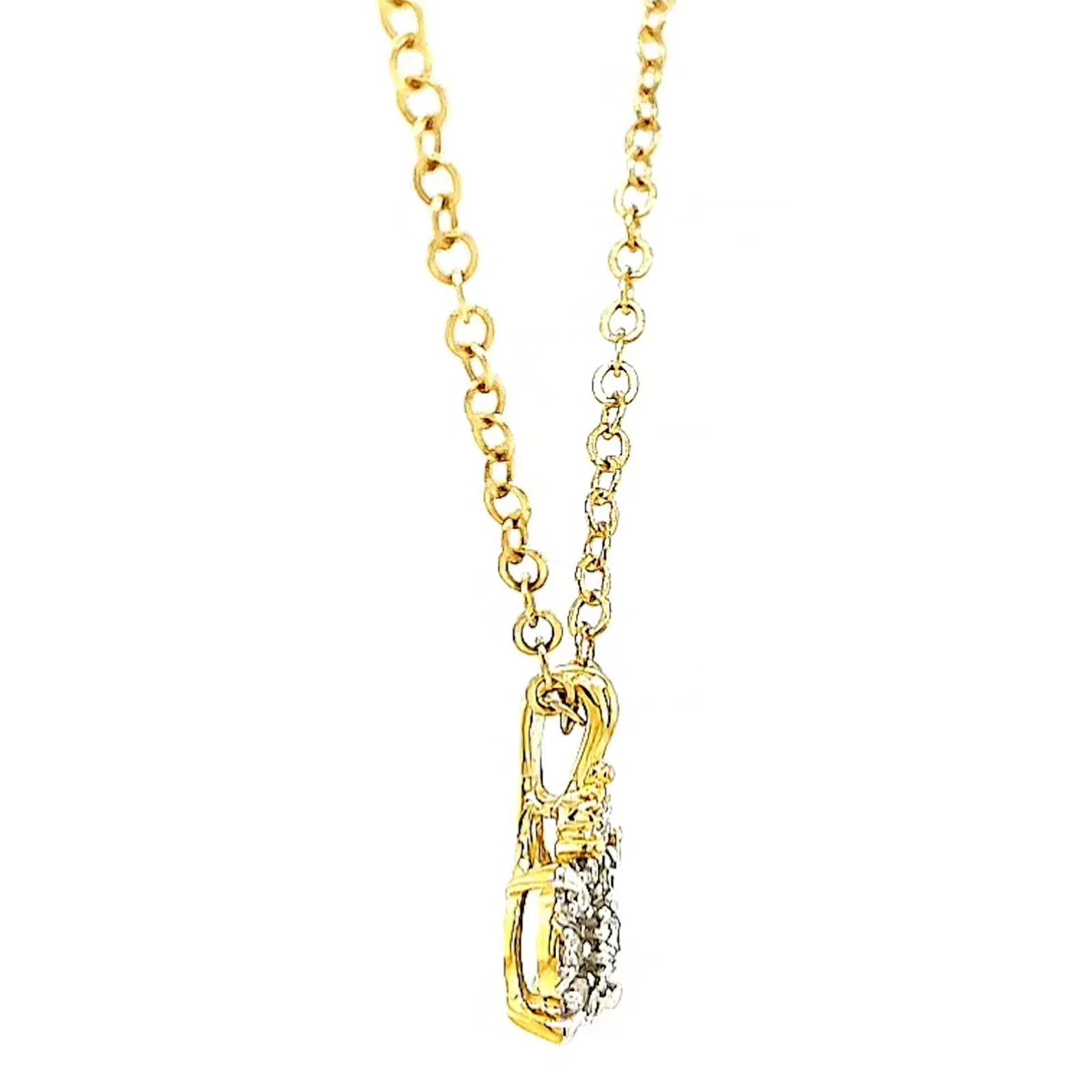 9ct Yellow Gold Round Brilliant Cut 0.10 CARAT tw of Diamonds Pendant - Image 61