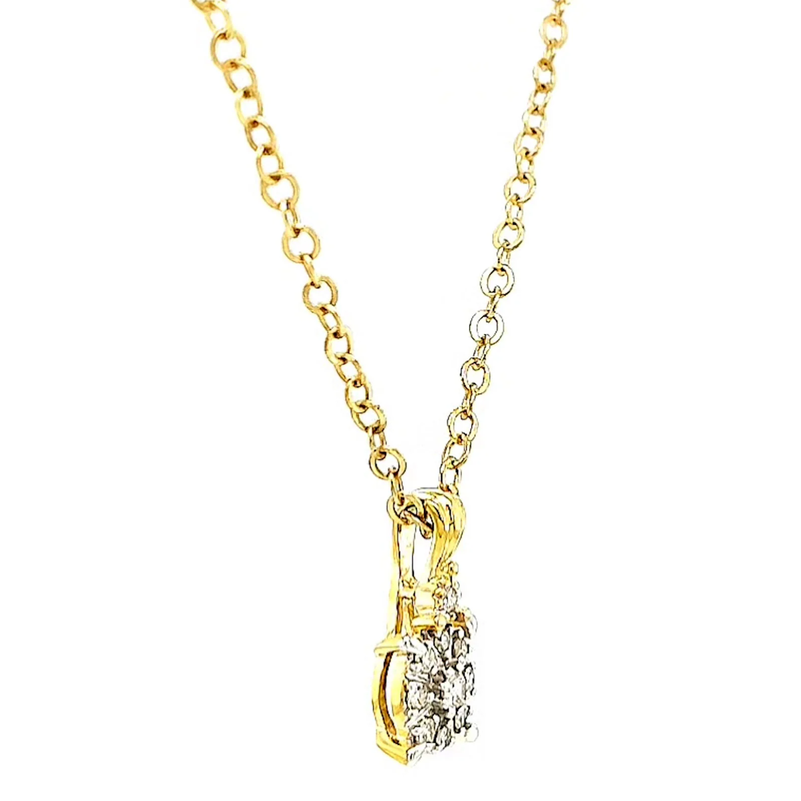 9ct Yellow Gold Round Brilliant Cut 0.10 CARAT tw of Diamonds Pendant - Image 64