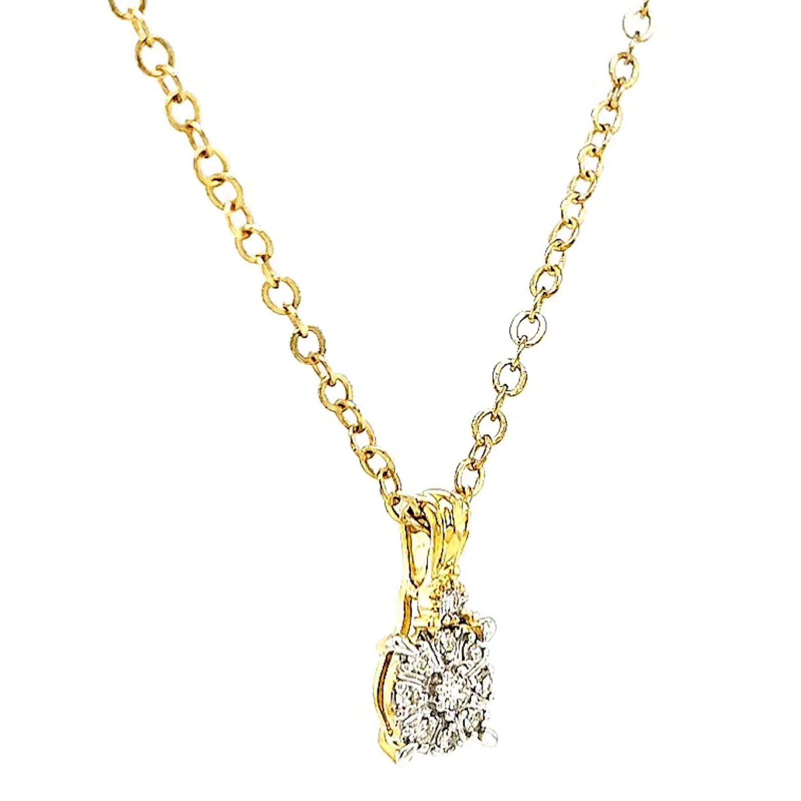 9ct Yellow Gold Round Brilliant Cut 0.10 CARAT tw of Diamonds Pendant - Image 68