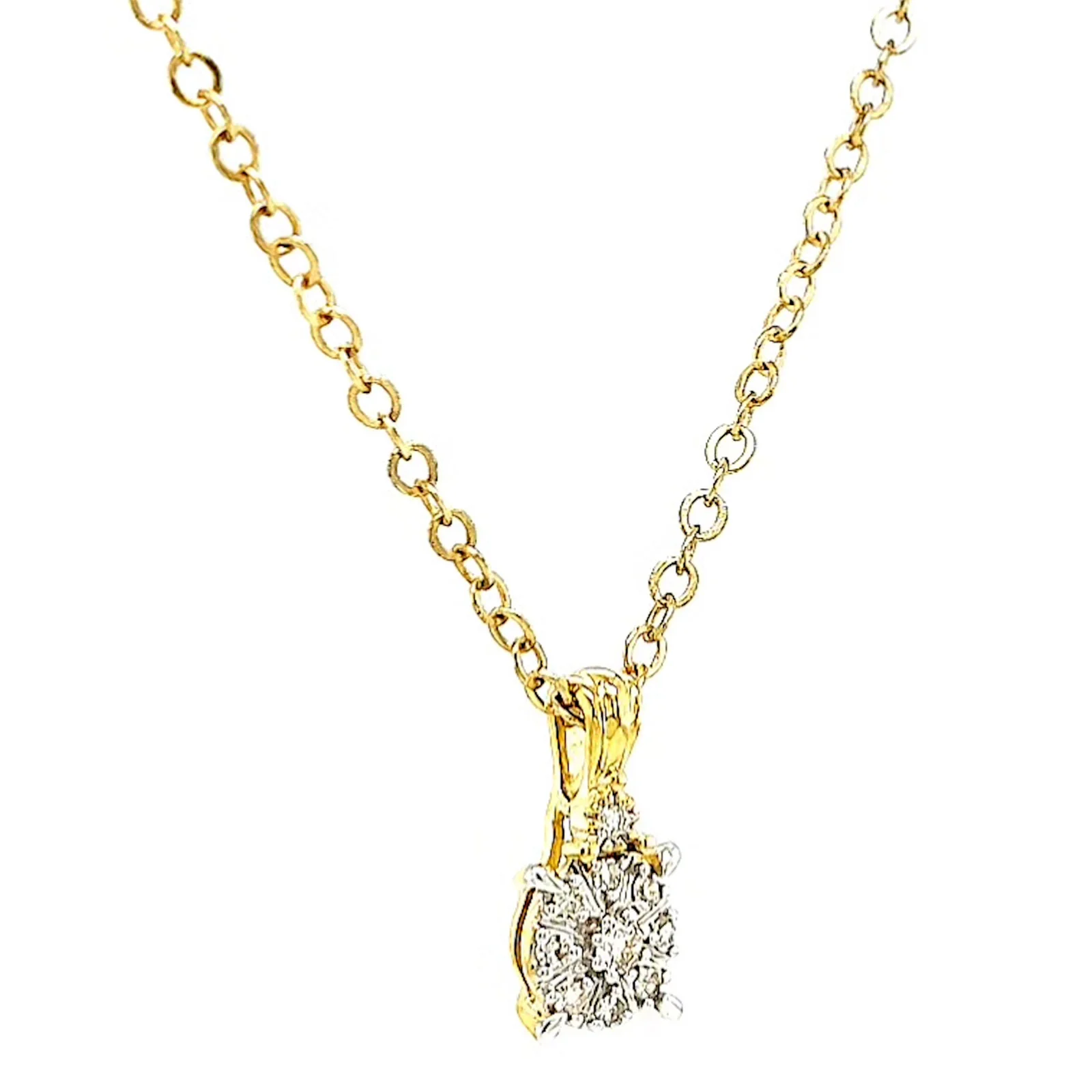 9ct Yellow Gold Round Brilliant Cut 0.10 CARAT tw of Diamonds Pendant - Image 69