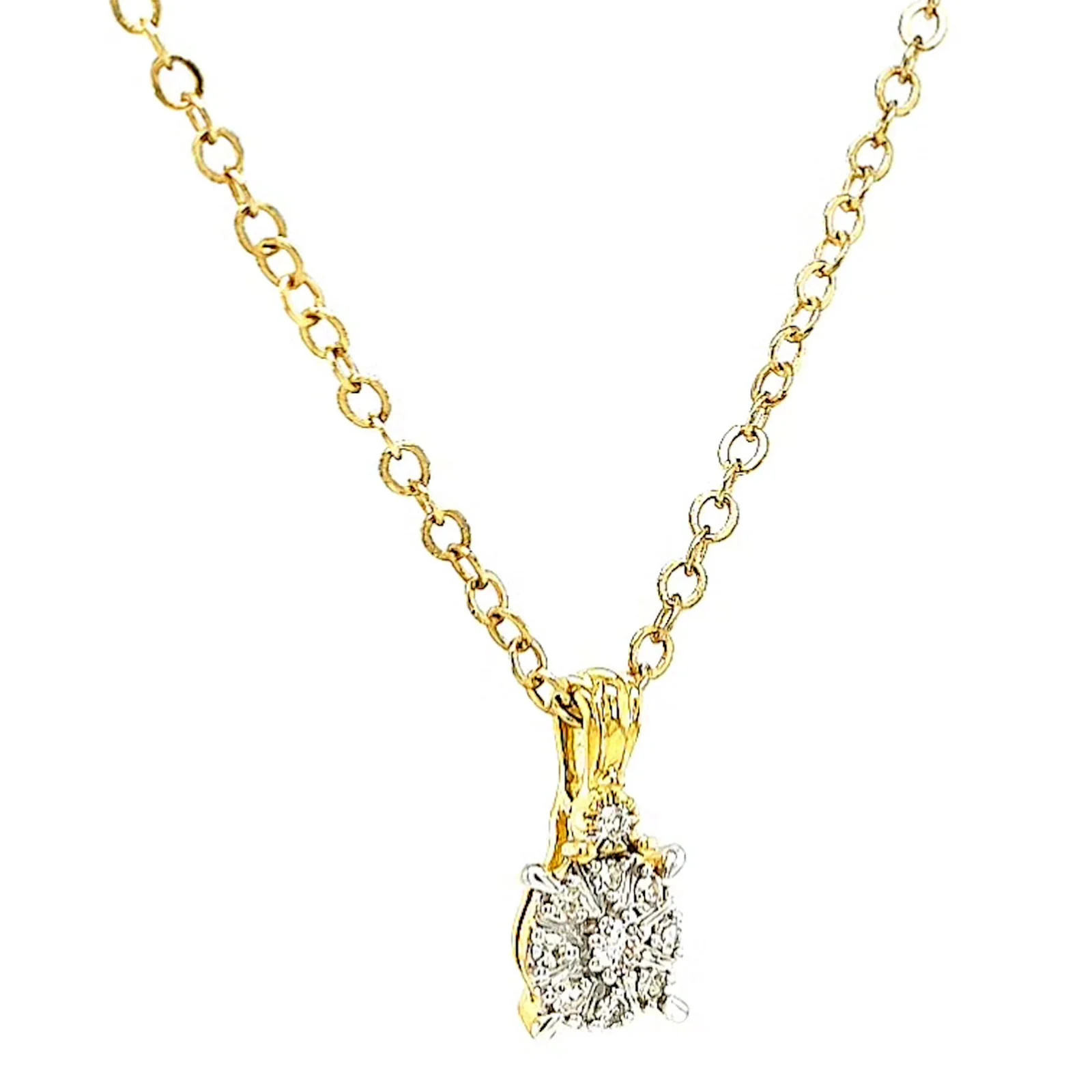 9ct Yellow Gold Round Brilliant Cut 0.10 CARAT tw of Diamonds Pendant - Image 70