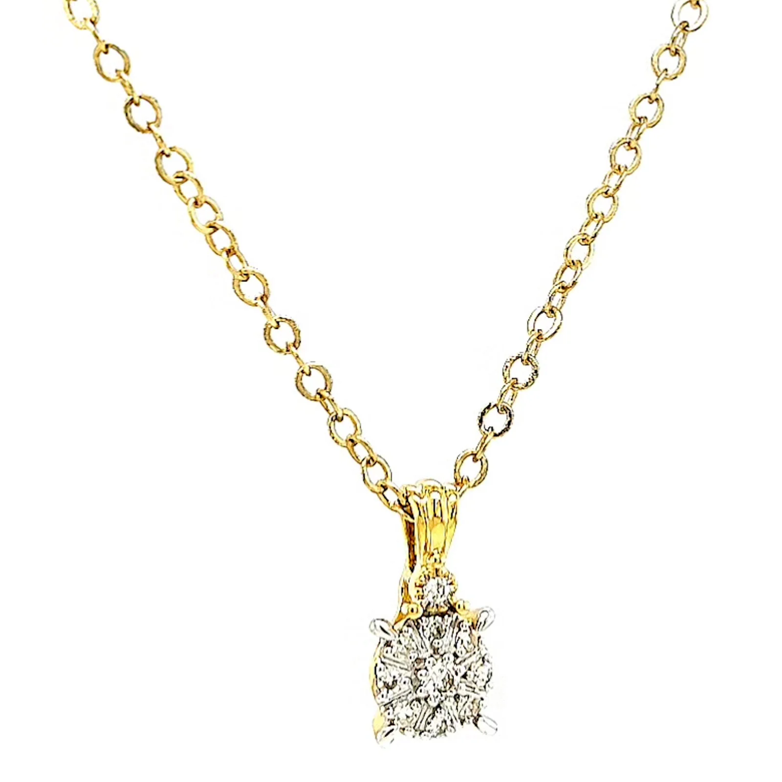 9ct Yellow Gold Round Brilliant Cut 0.10 CARAT tw of Diamonds Pendant - Image 72