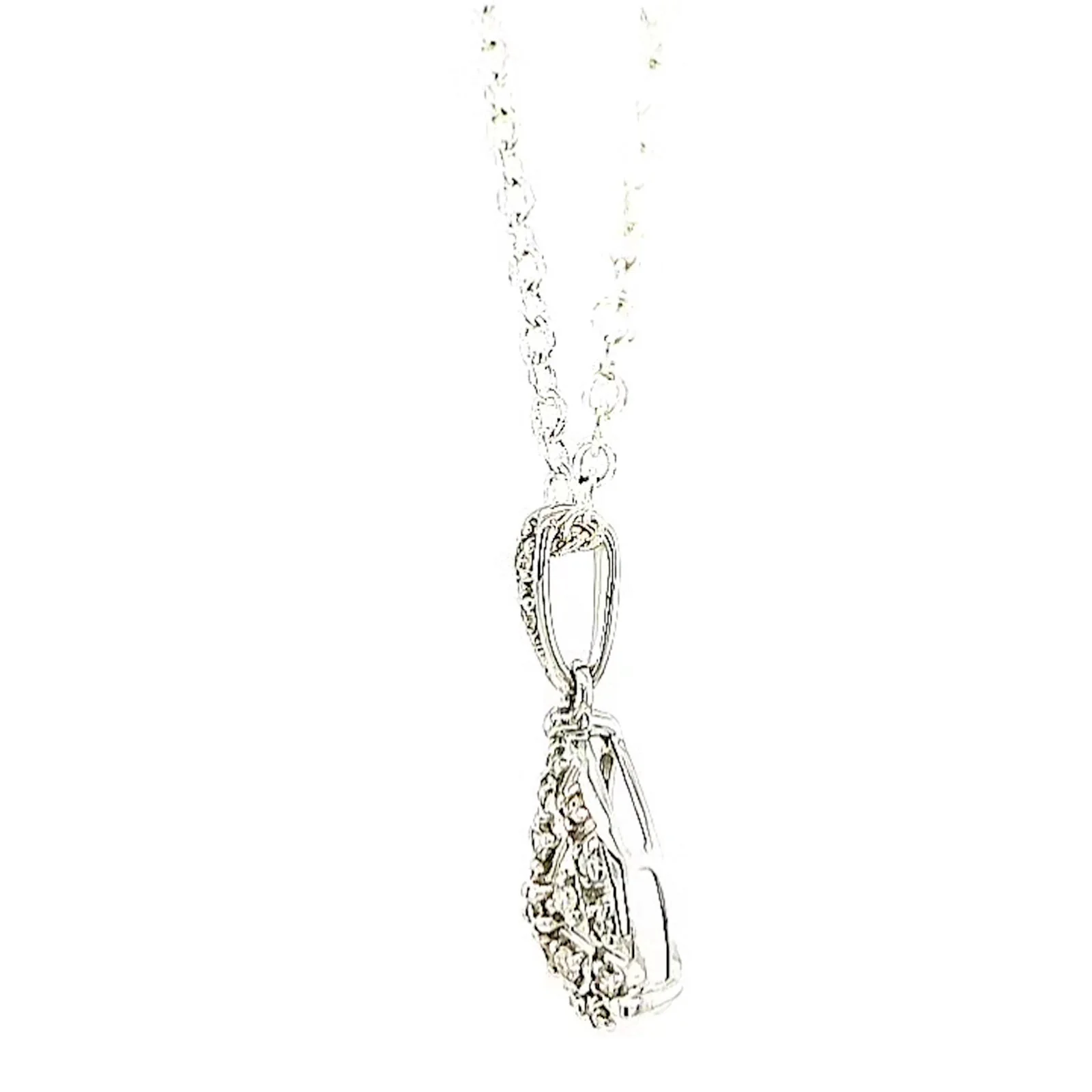 9ct White Gold Round Brilliant Cut 0.10 CARAT tw of Diamonds Pendant - Image 18