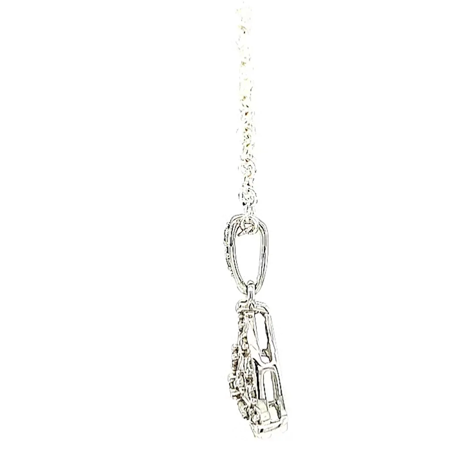 9ct White Gold Round Brilliant Cut 0.10 CARAT tw of Diamonds Pendant - Image 21