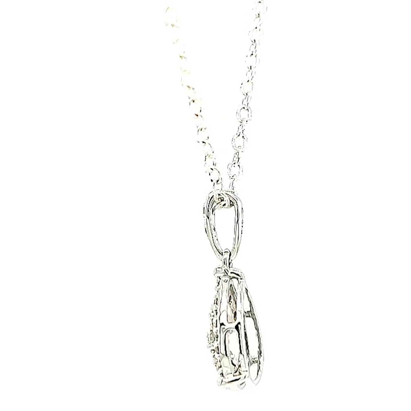 9ct White Gold Round Brilliant Cut 0.10 CARAT tw of Diamonds Pendant - Image 25