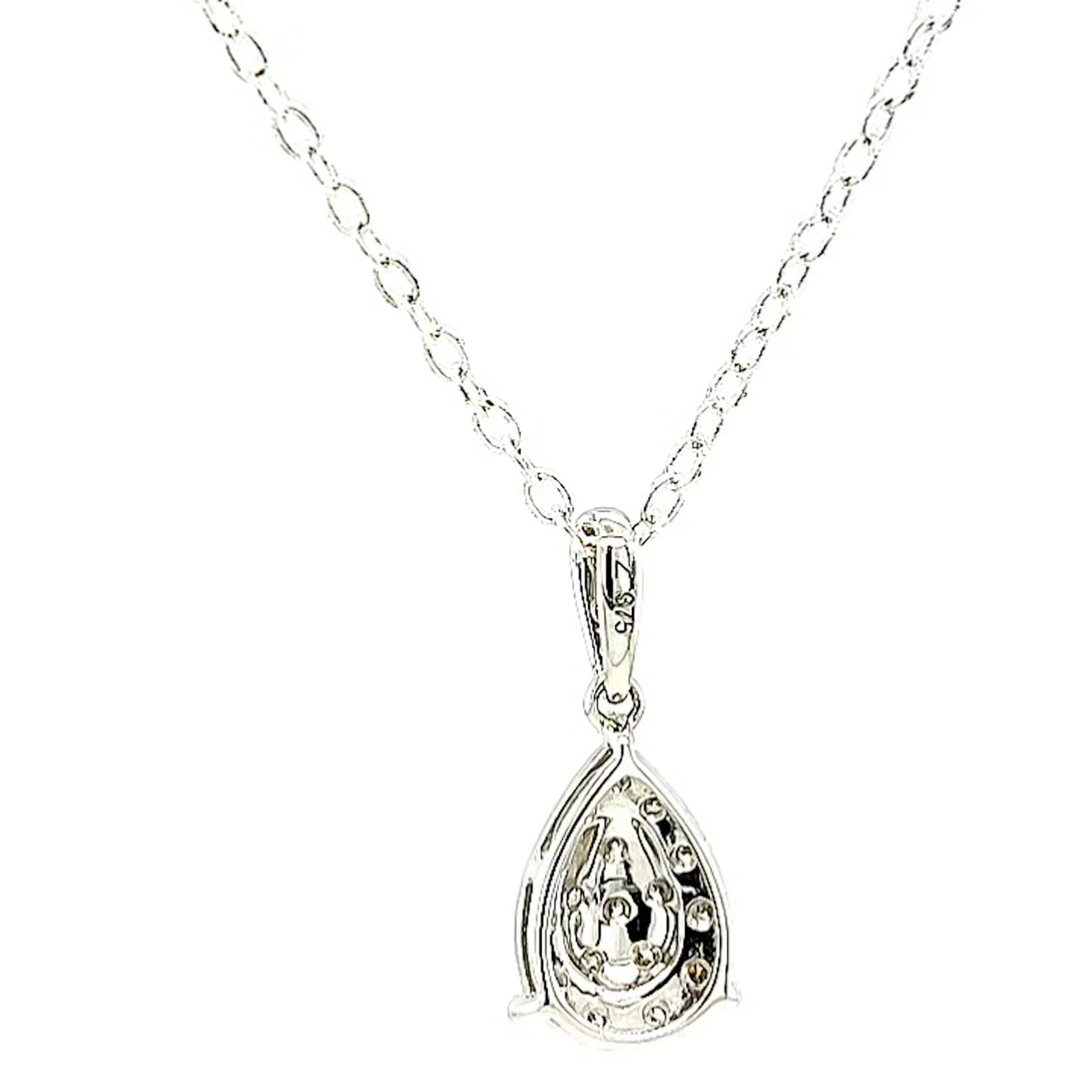 9ct White Gold Round Brilliant Cut 0.10 CARAT tw of Diamonds Pendant - Image 38