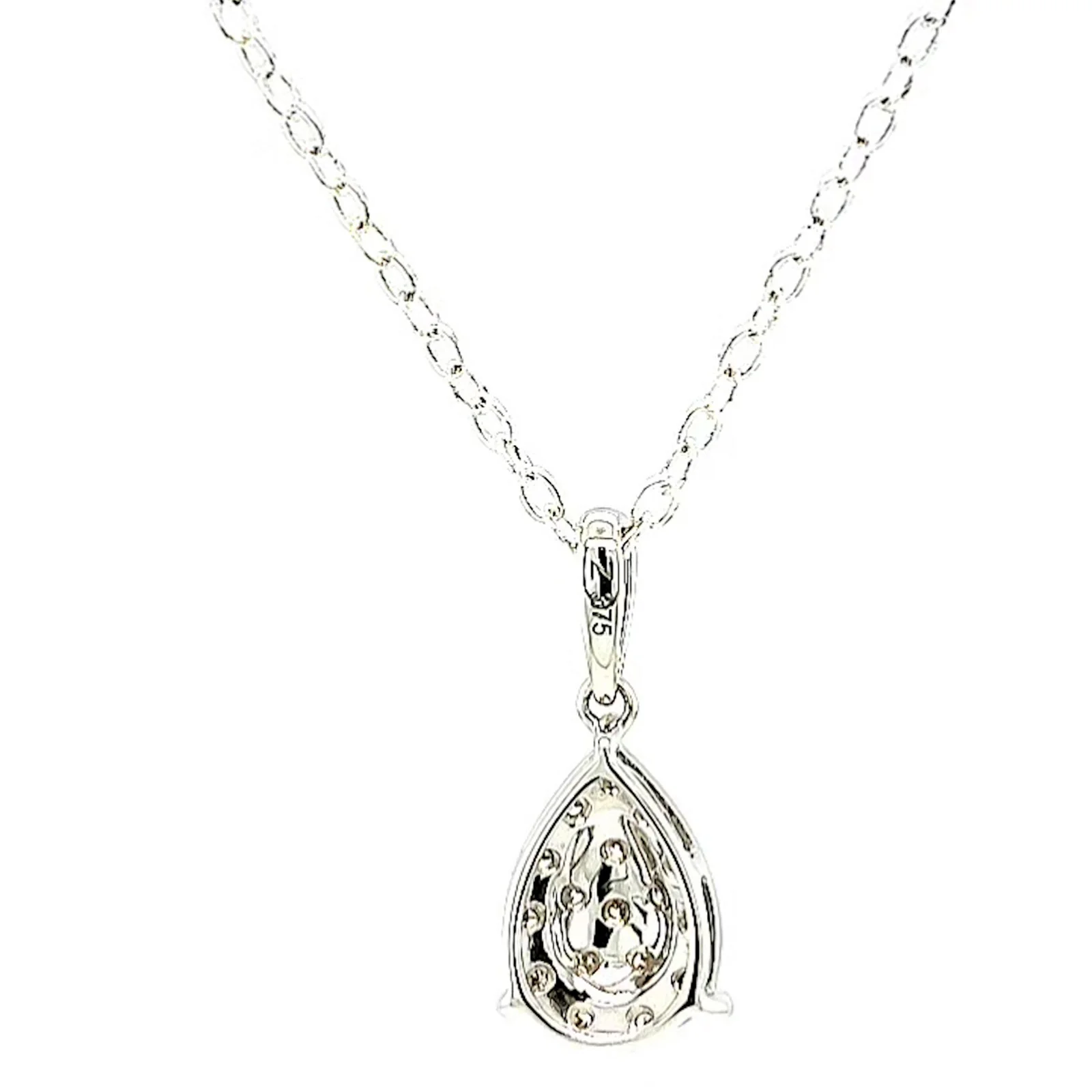 9ct White Gold Round Brilliant Cut 0.10 CARAT tw of Diamonds Pendant - Image 42