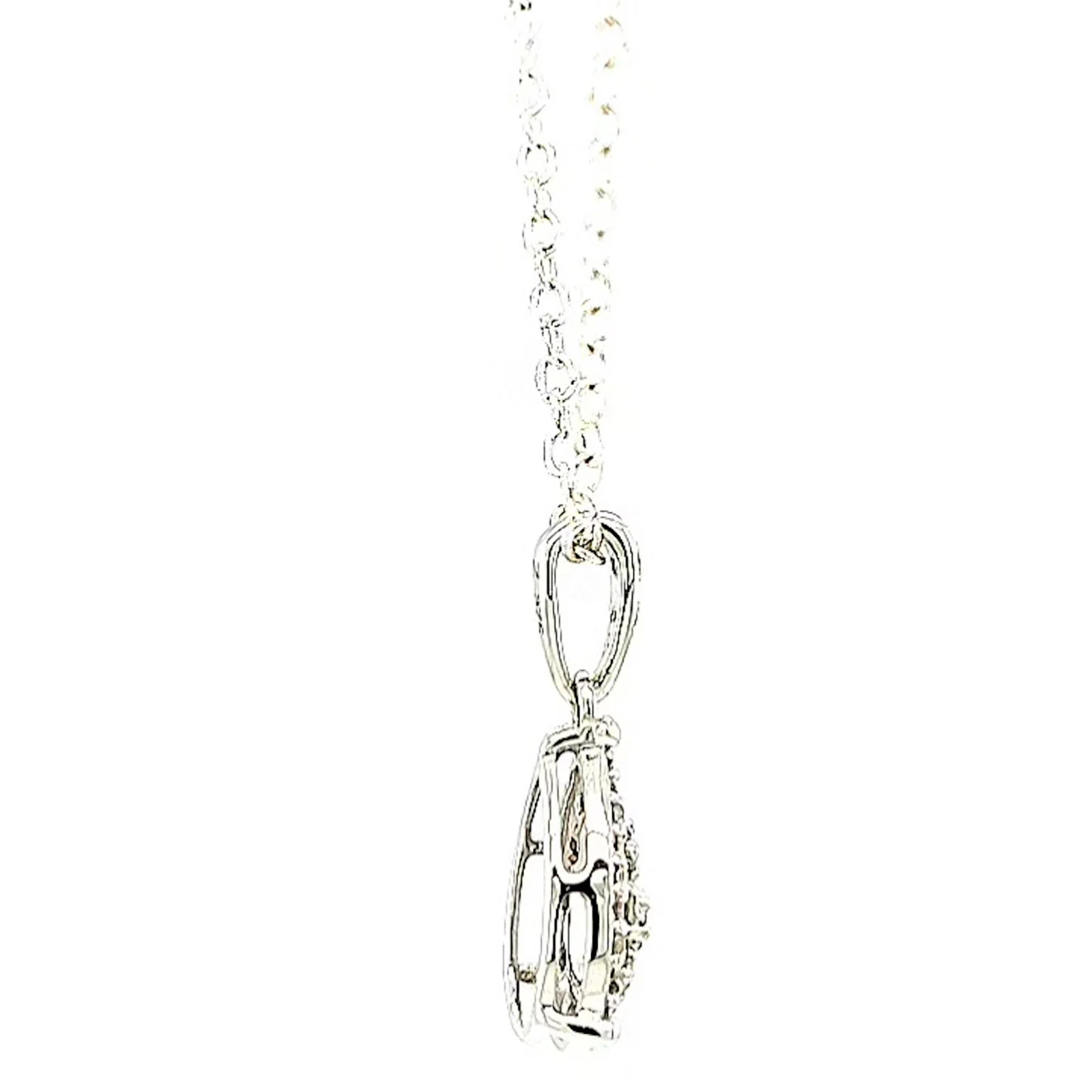 9ct White Gold Round Brilliant Cut 0.10 CARAT tw of Diamonds Pendant - Image 56