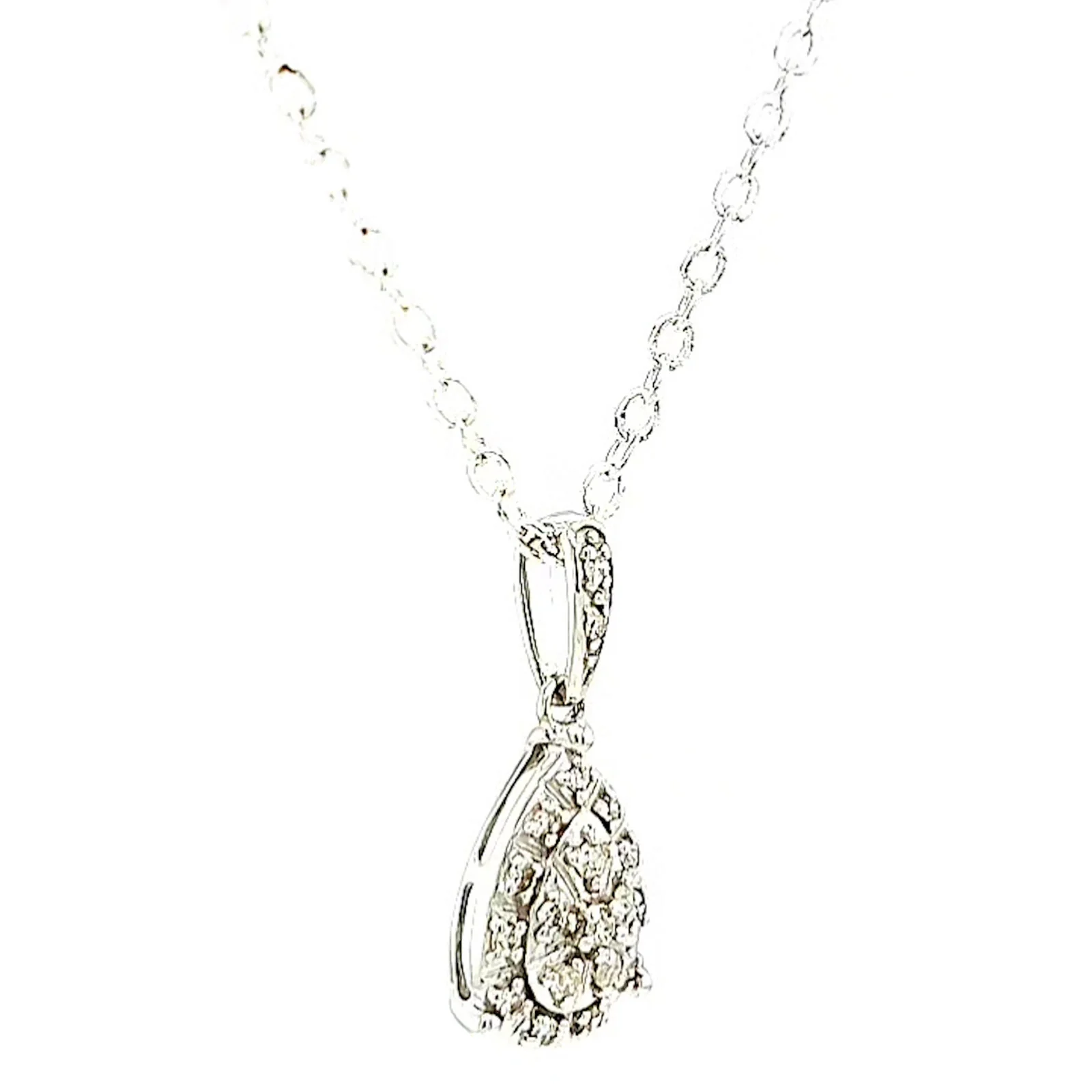 9ct White Gold Round Brilliant Cut 0.10 CARAT tw of Diamonds Pendant - Image 68