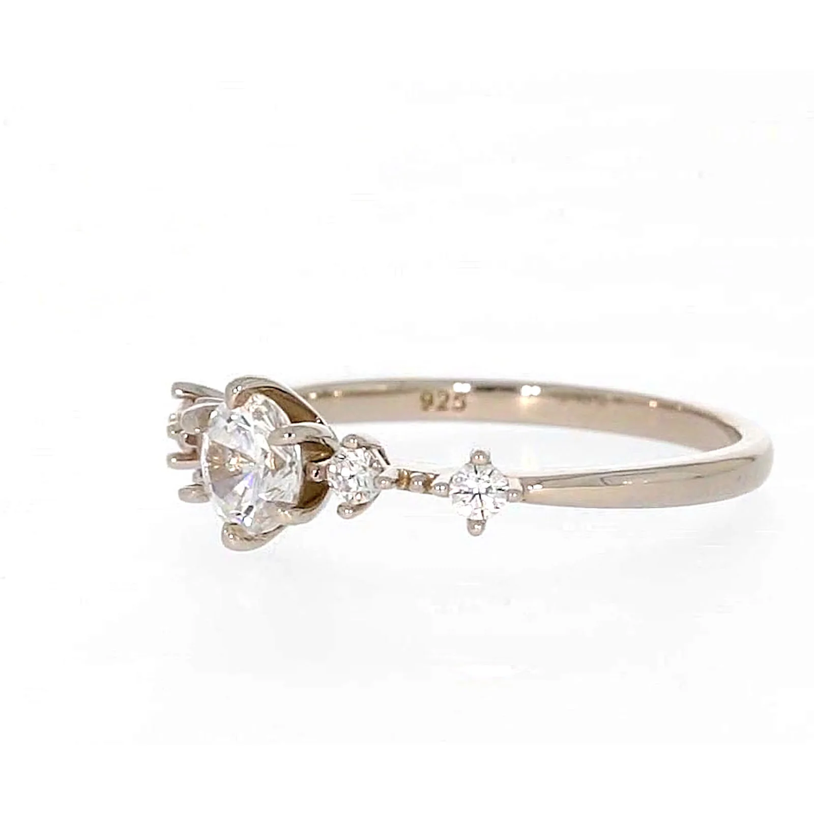 Sterling Silver Round Cubic Zirconia Ring - Image 11