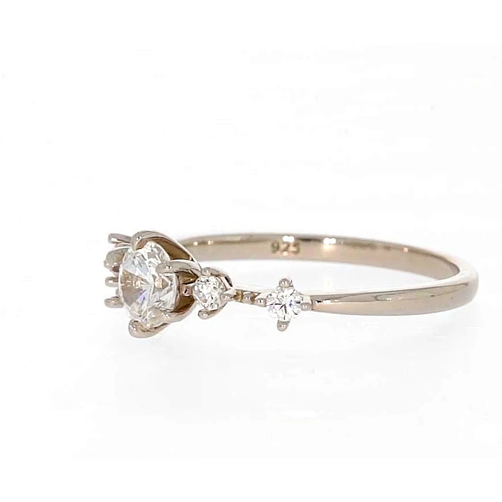 Sterling Silver Round Cubic Zirconia Ring - Image 12