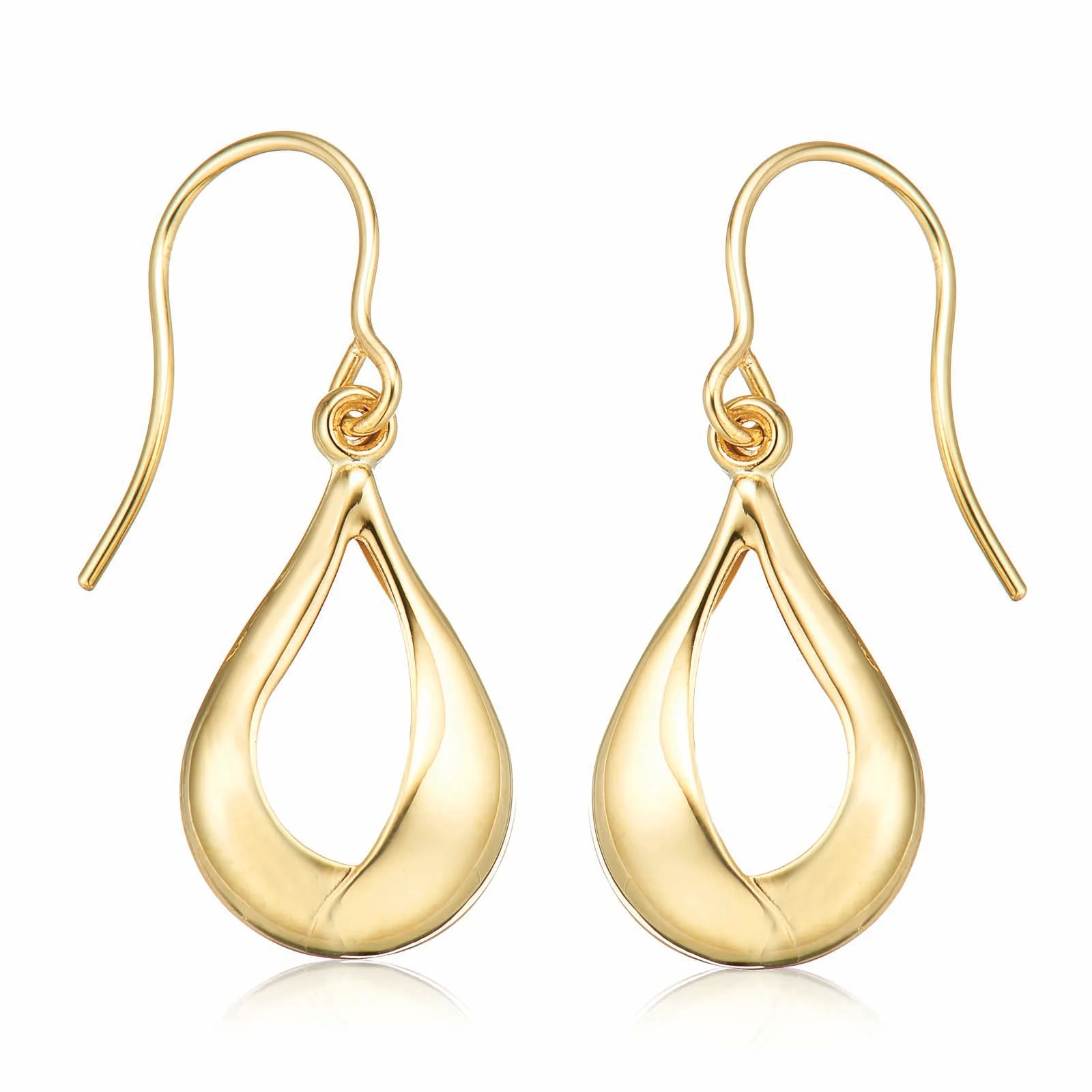 9ct Yellow Gold Tear Drop Earrings