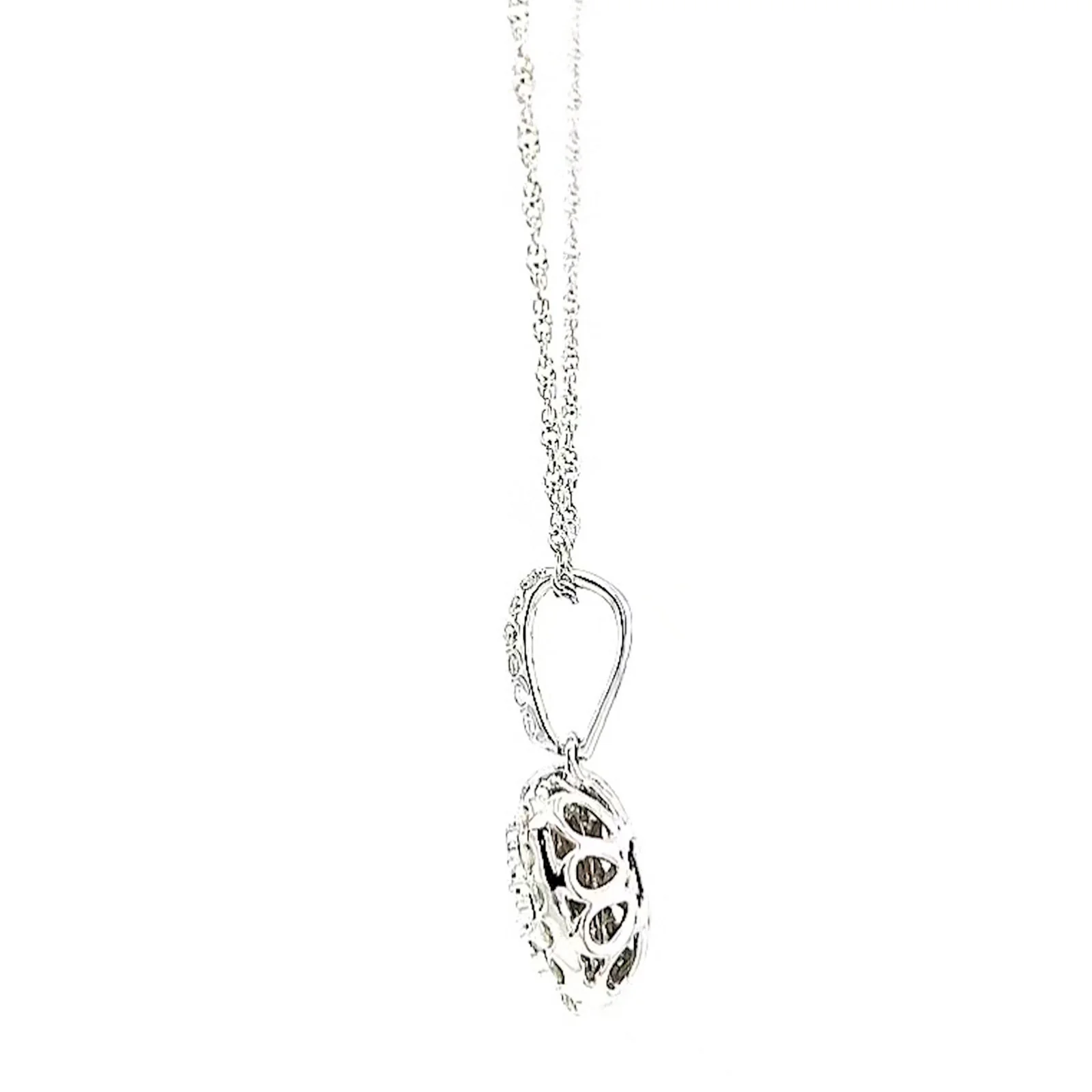 Sterling Silver Round Brilliant Cut 1/2 CARAT tw of Diamonds Pendant - Image 22