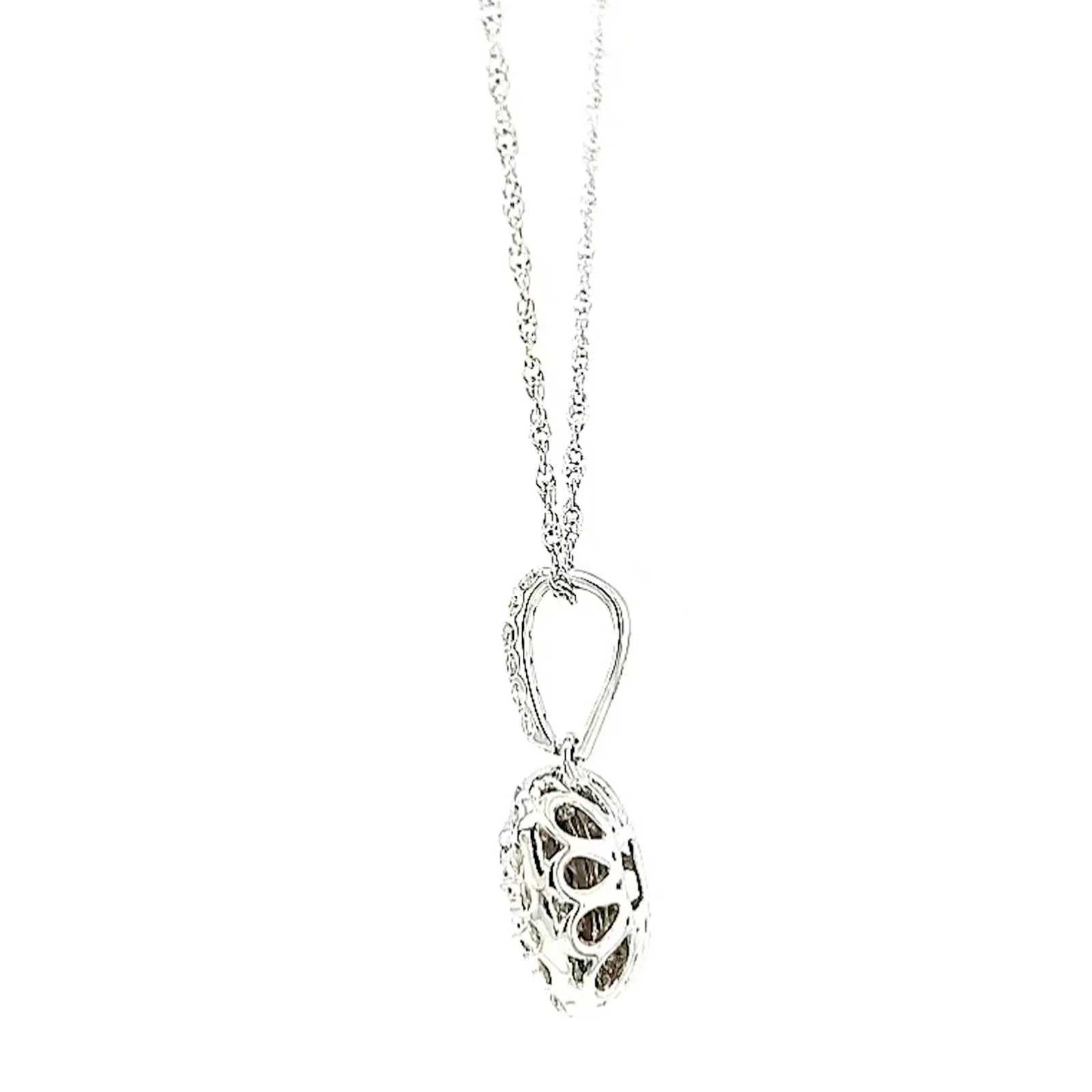 Sterling Silver Round Brilliant Cut 1/2 CARAT tw of Diamonds Pendant - Image 23