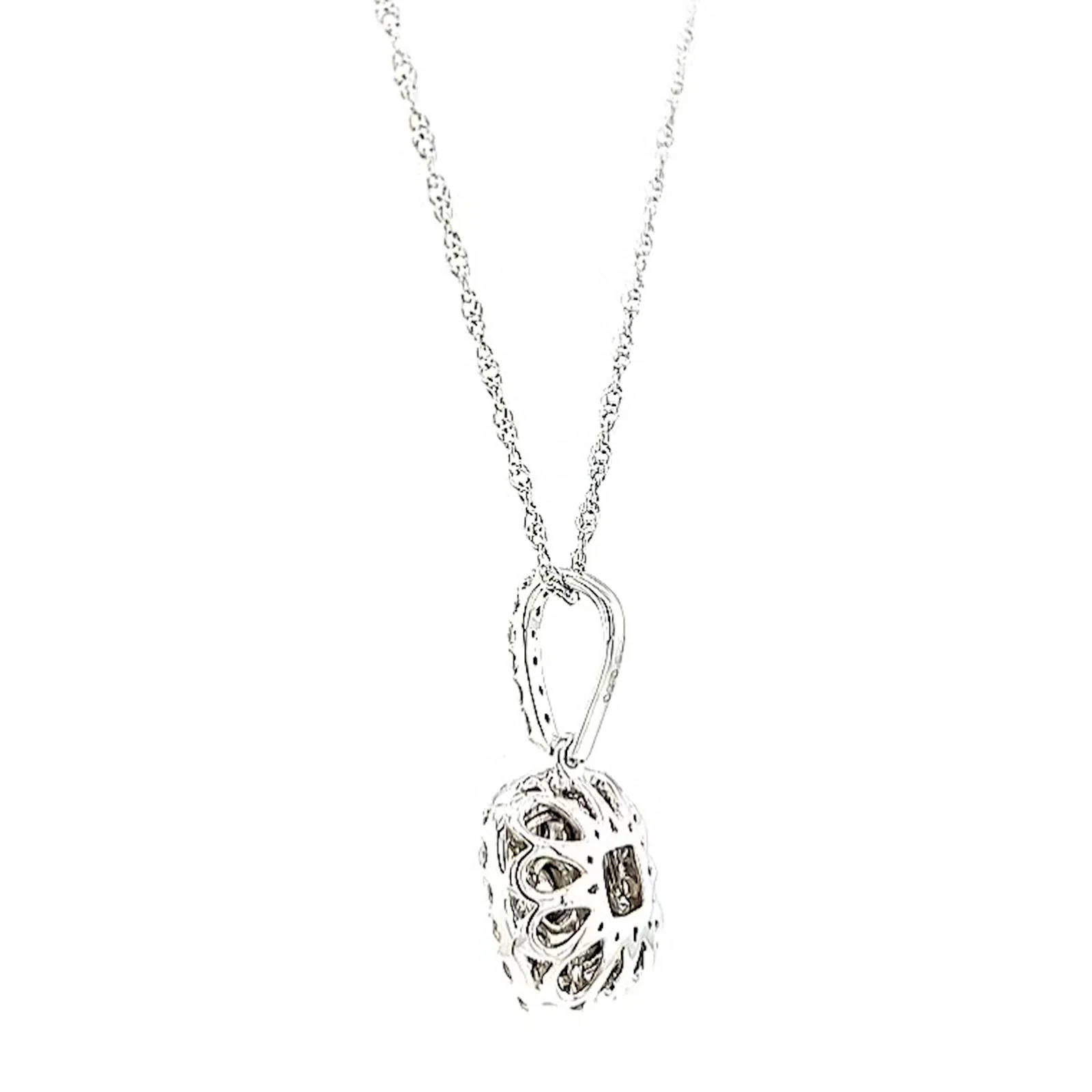 Sterling Silver Round Brilliant Cut 1/2 CARAT tw of Diamonds Pendant - Image 27
