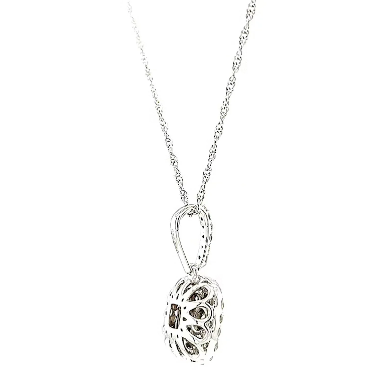 Sterling Silver Round Brilliant Cut 1/2 CARAT tw of Diamonds Pendant - Image 51