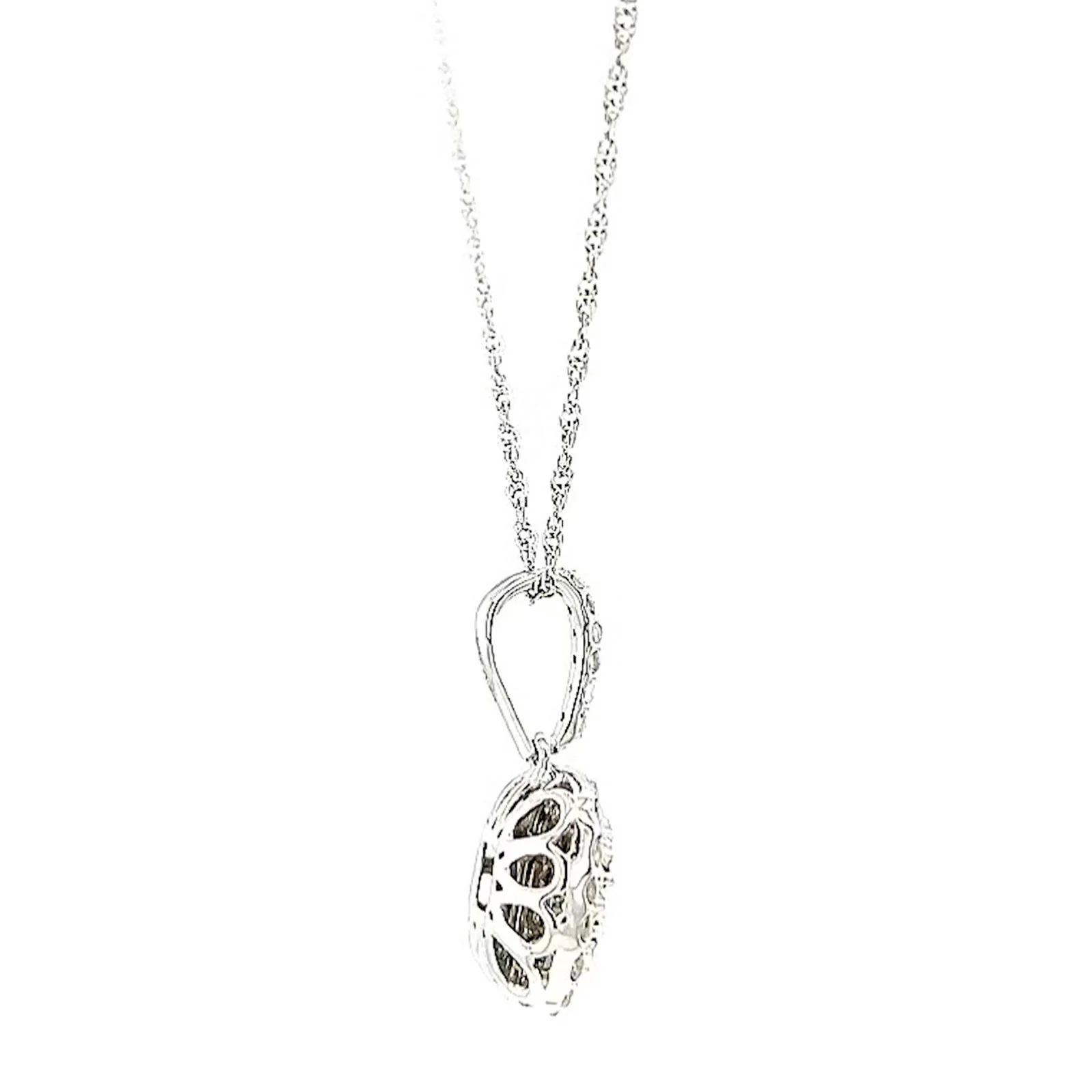 Sterling Silver Round Brilliant Cut 1/2 CARAT tw of Diamonds Pendant - Image 54