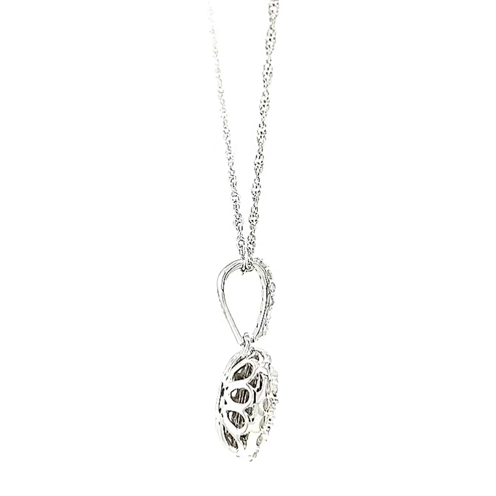 Sterling Silver Round Brilliant Cut 1/2 CARAT tw of Diamonds Pendant - Image 55