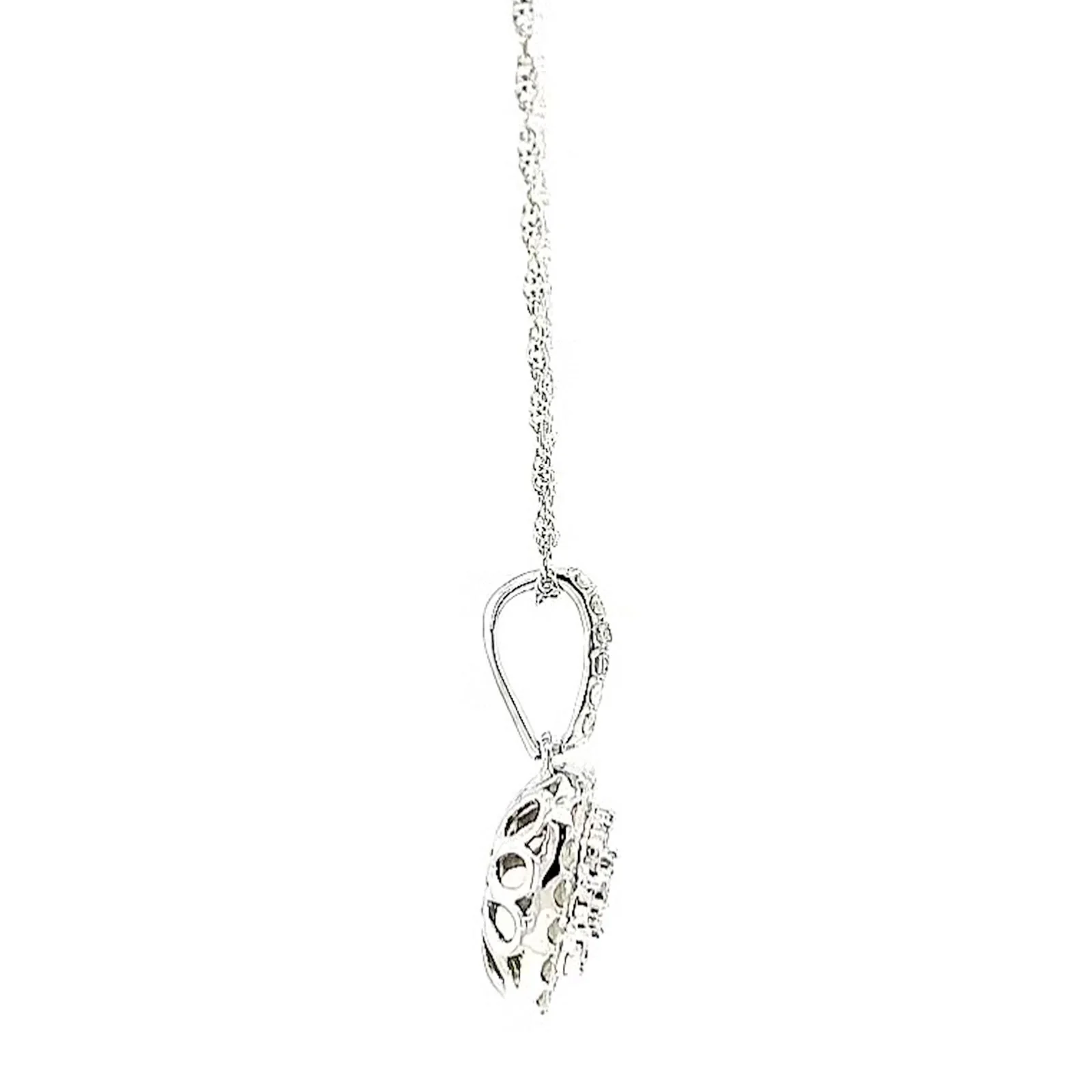 Sterling Silver Round Brilliant Cut 1/2 CARAT tw of Diamonds Pendant - Image 58