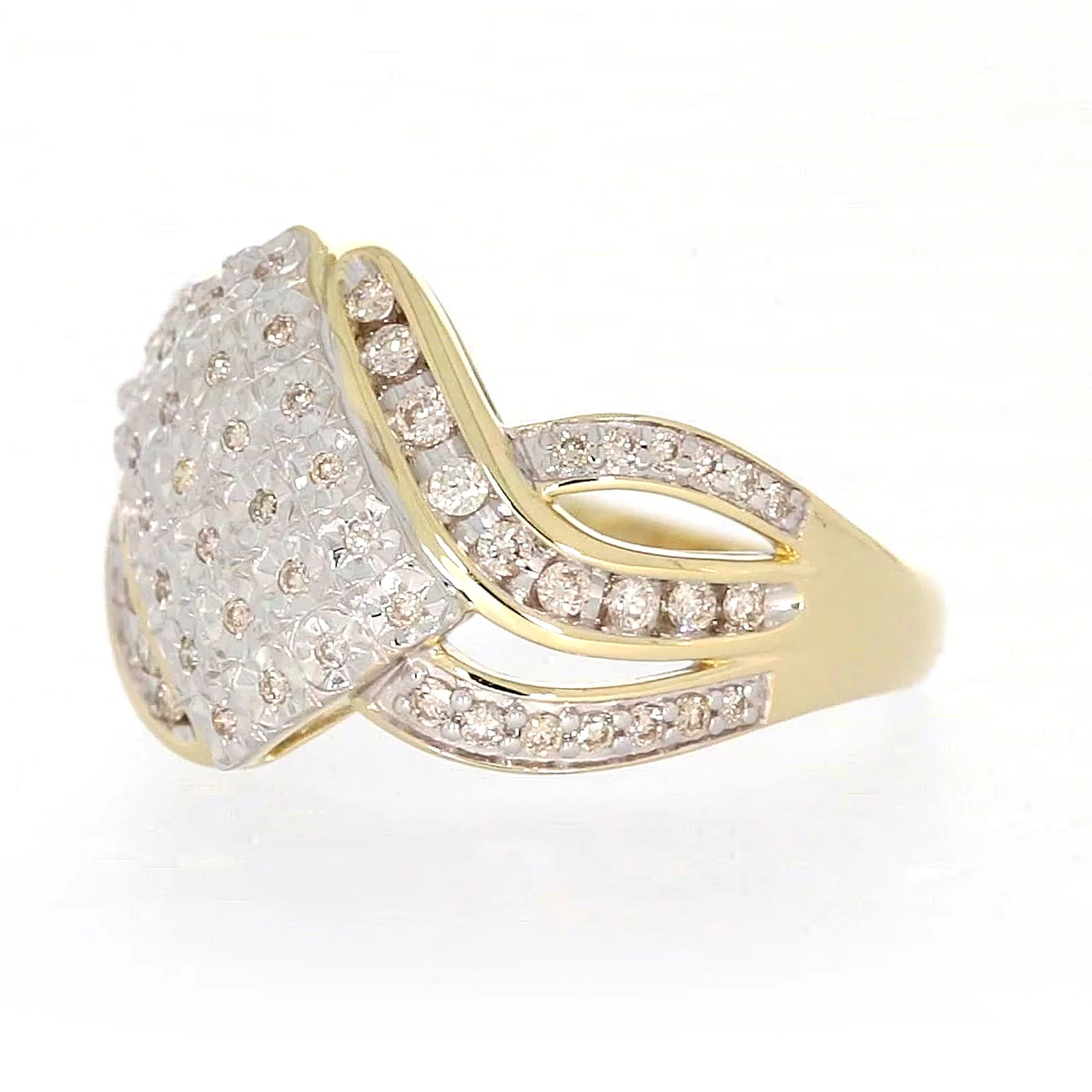 9ct Yellow Gold Round Brilliant Cut 0.34 CARAT tw of Diamonds Ring - Image 10