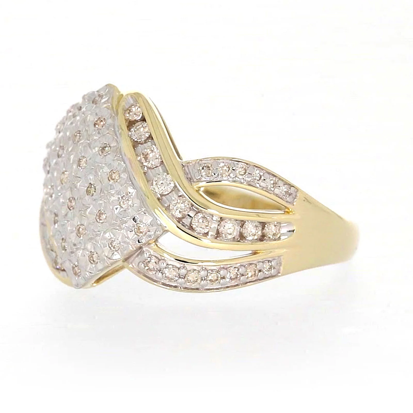 9ct Yellow Gold Round Brilliant Cut 0.34 CARAT tw of Diamonds Ring - Image 11