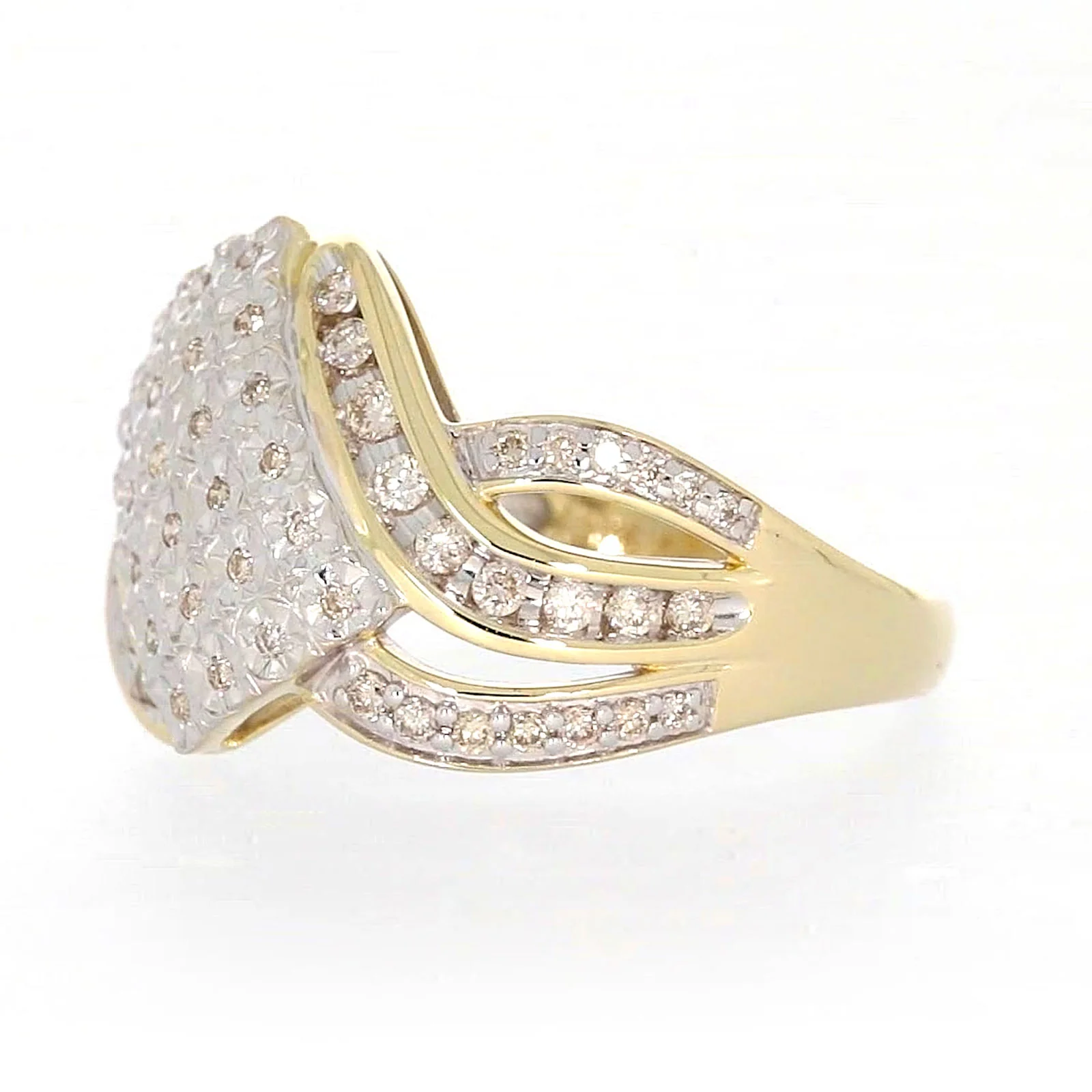 9ct Yellow Gold Round Brilliant Cut 0.34 CARAT tw of Diamonds Ring - Image 12