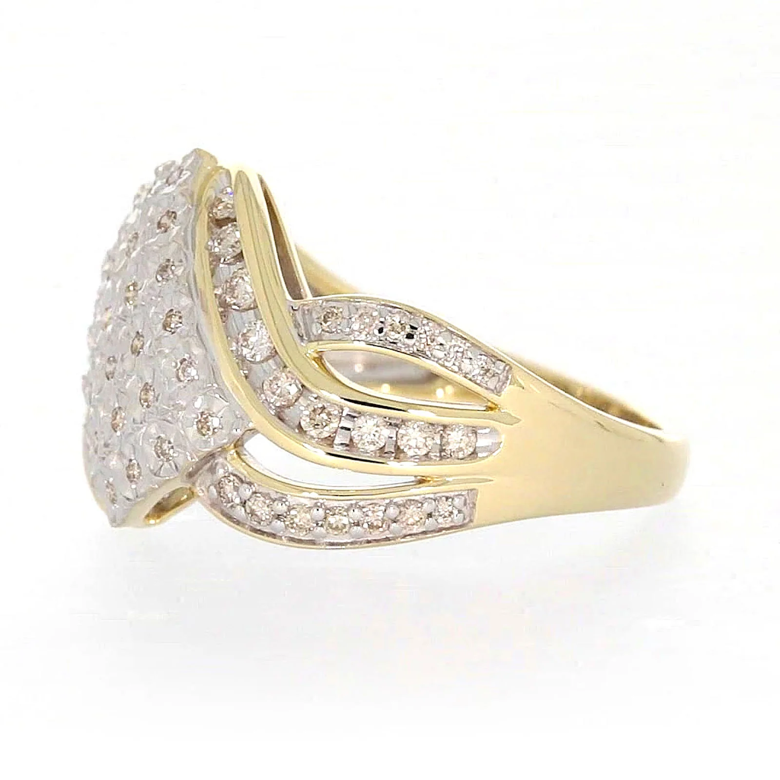 9ct Yellow Gold Round Brilliant Cut 0.34 CARAT tw of Diamonds Ring - Image 14
