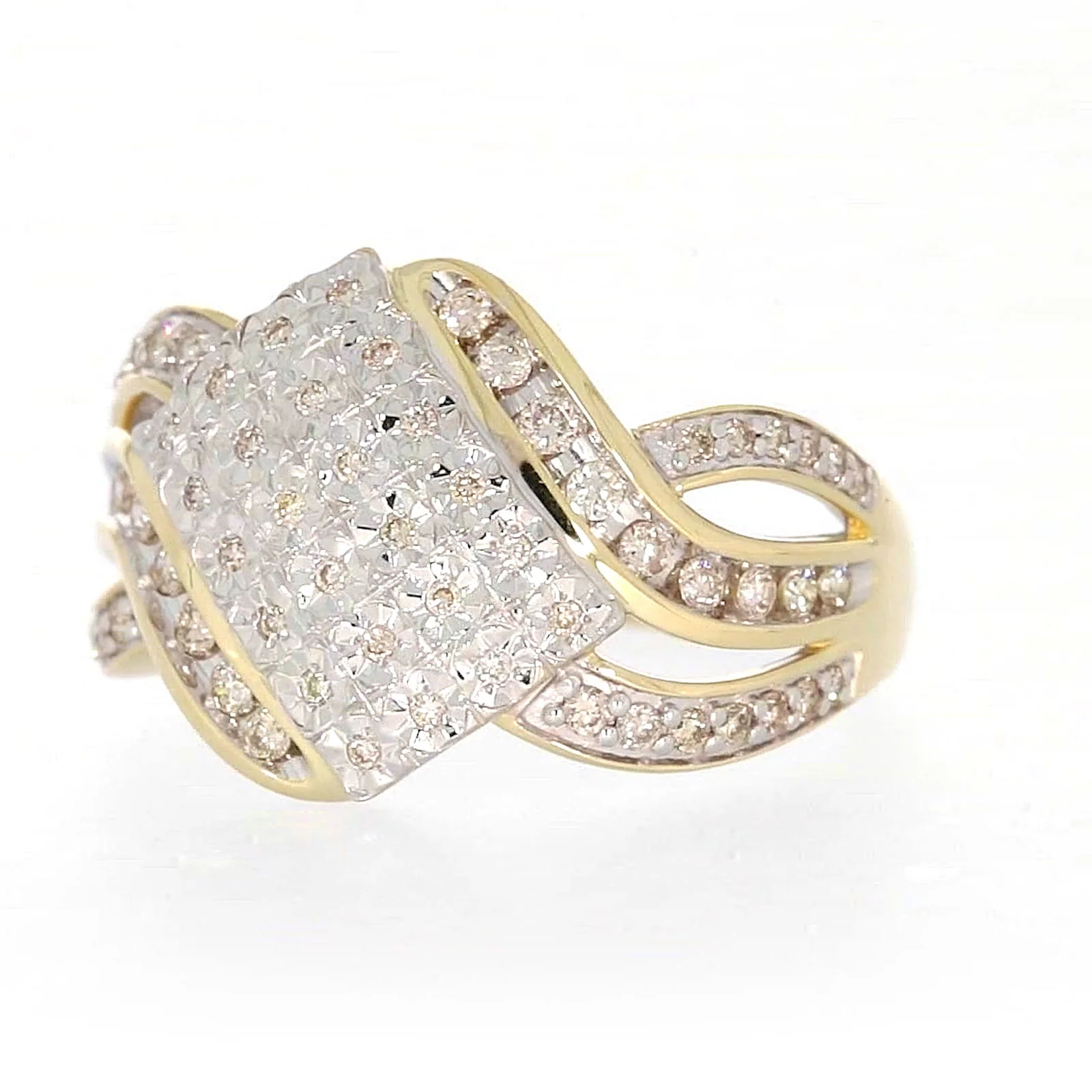 9ct Yellow Gold Round Brilliant Cut 0.34 CARAT tw of Diamonds Ring - Image 5