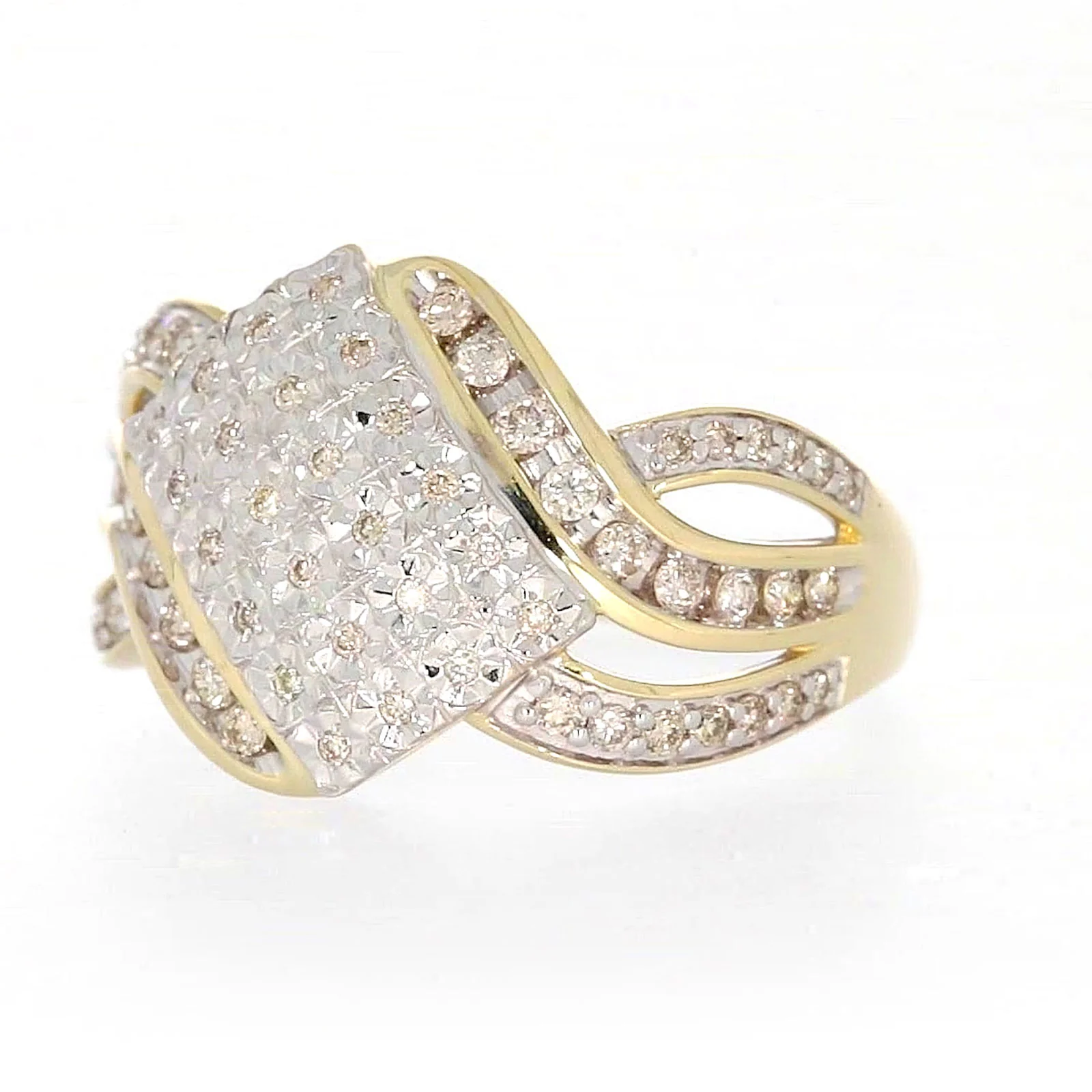 9ct Yellow Gold Round Brilliant Cut 0.34 CARAT tw of Diamonds Ring - Image 6