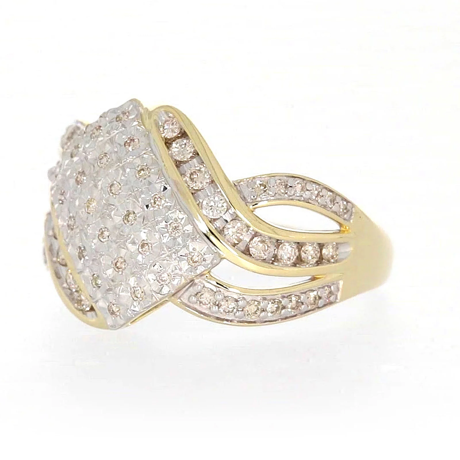 9ct Yellow Gold Round Brilliant Cut 0.34 CARAT tw of Diamonds Ring - Image 8