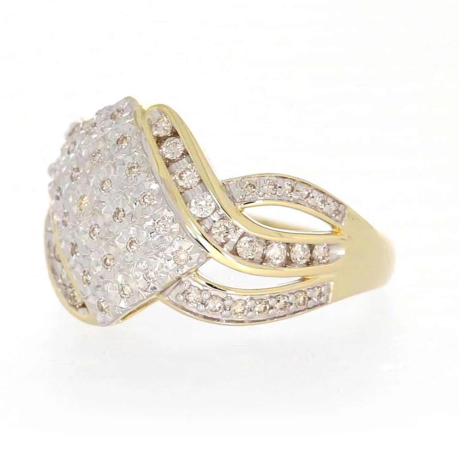 9ct Yellow Gold Round Brilliant Cut 0.34 CARAT tw of Diamonds Ring - Image 9