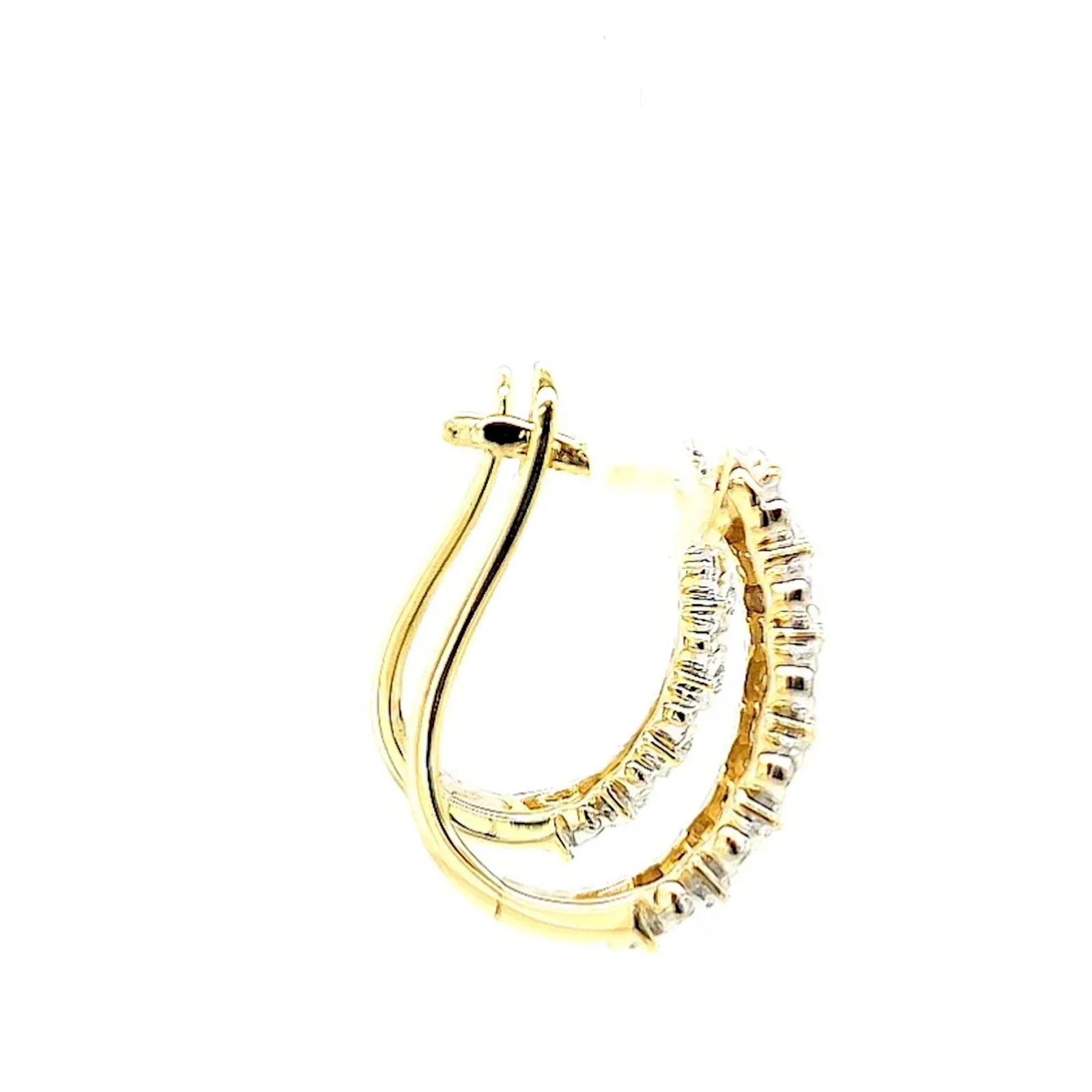 9ct Yellow Gold Round Brilliant Cut 1/4 CARAT tw of Diamonds Huggies Earrings - Image 57