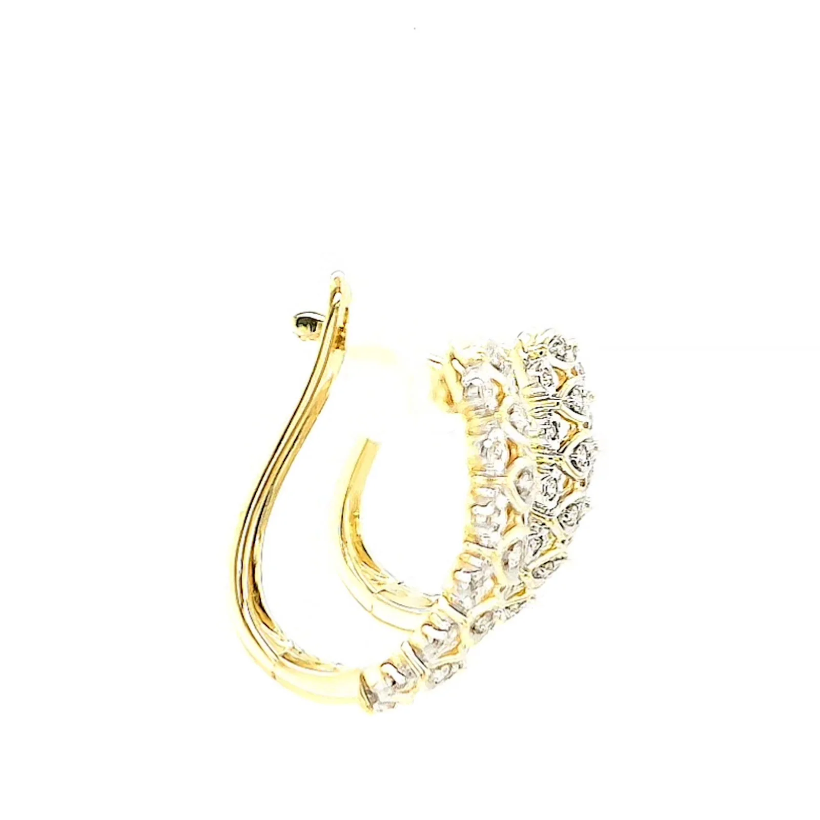 9ct Yellow Gold Round Brilliant Cut 1/4 CARAT tw of Diamonds Huggies Earrings - Image 61