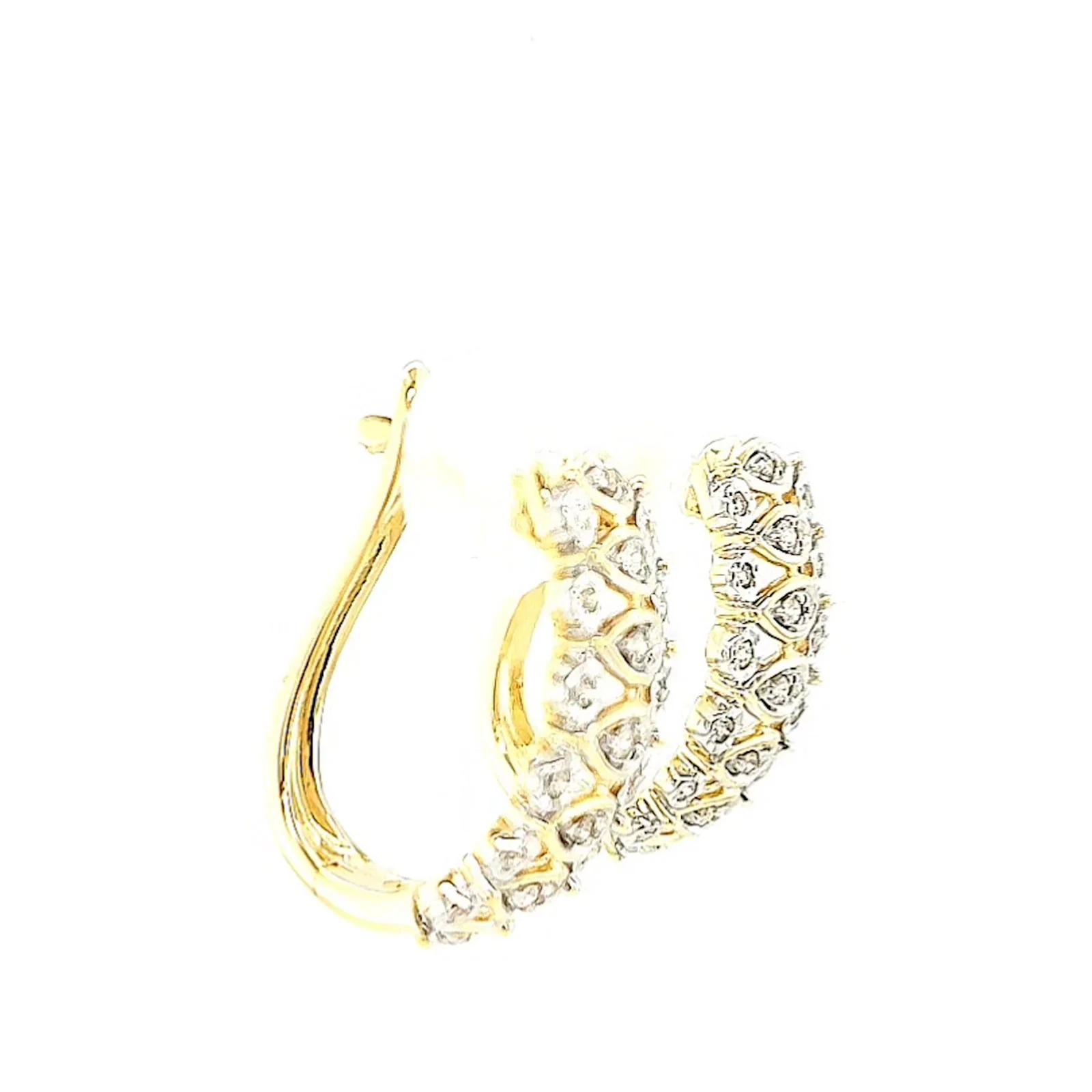 9ct Yellow Gold Round Brilliant Cut 1/4 CARAT tw of Diamonds Huggies Earrings - Image 63