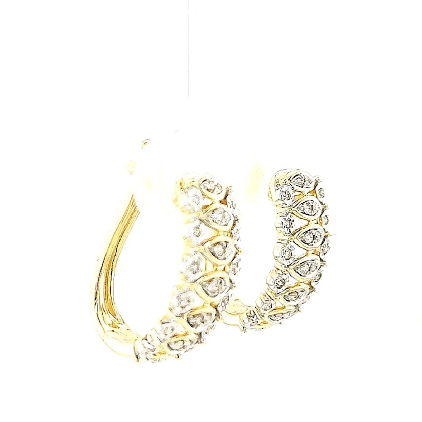 9ct Yellow Gold Round Brilliant Cut 1/4 CARAT tw of Diamonds Huggies Earrings - Image 65
